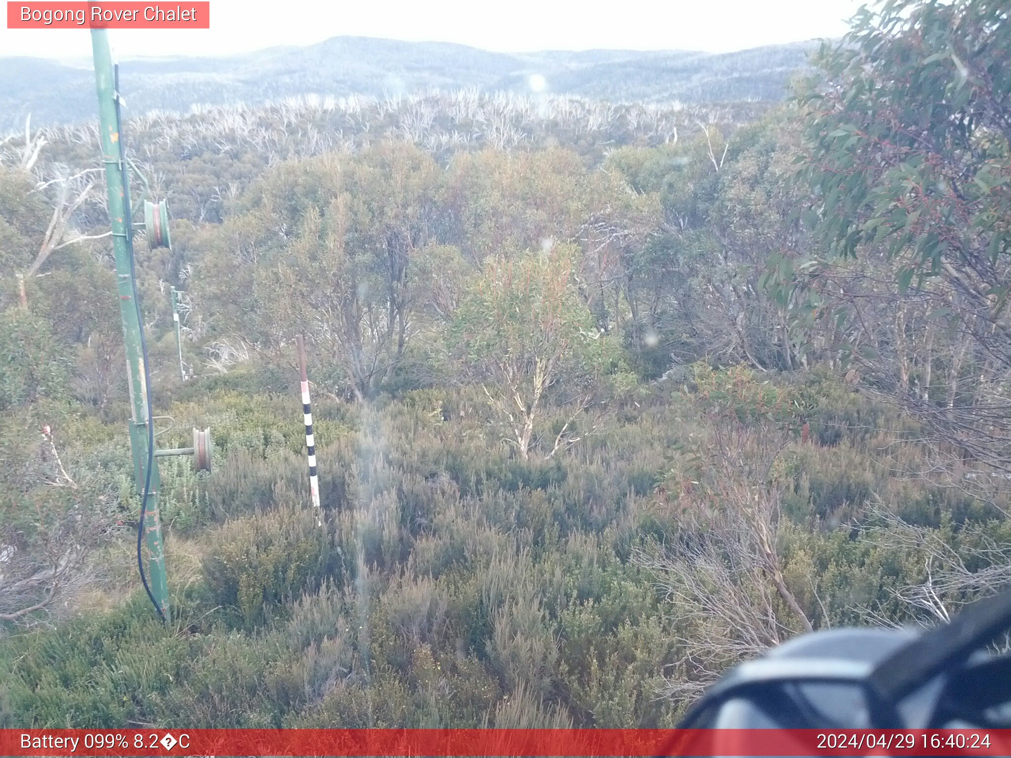 Bogong Web Cam 4:40pm Monday 29th of April 2024