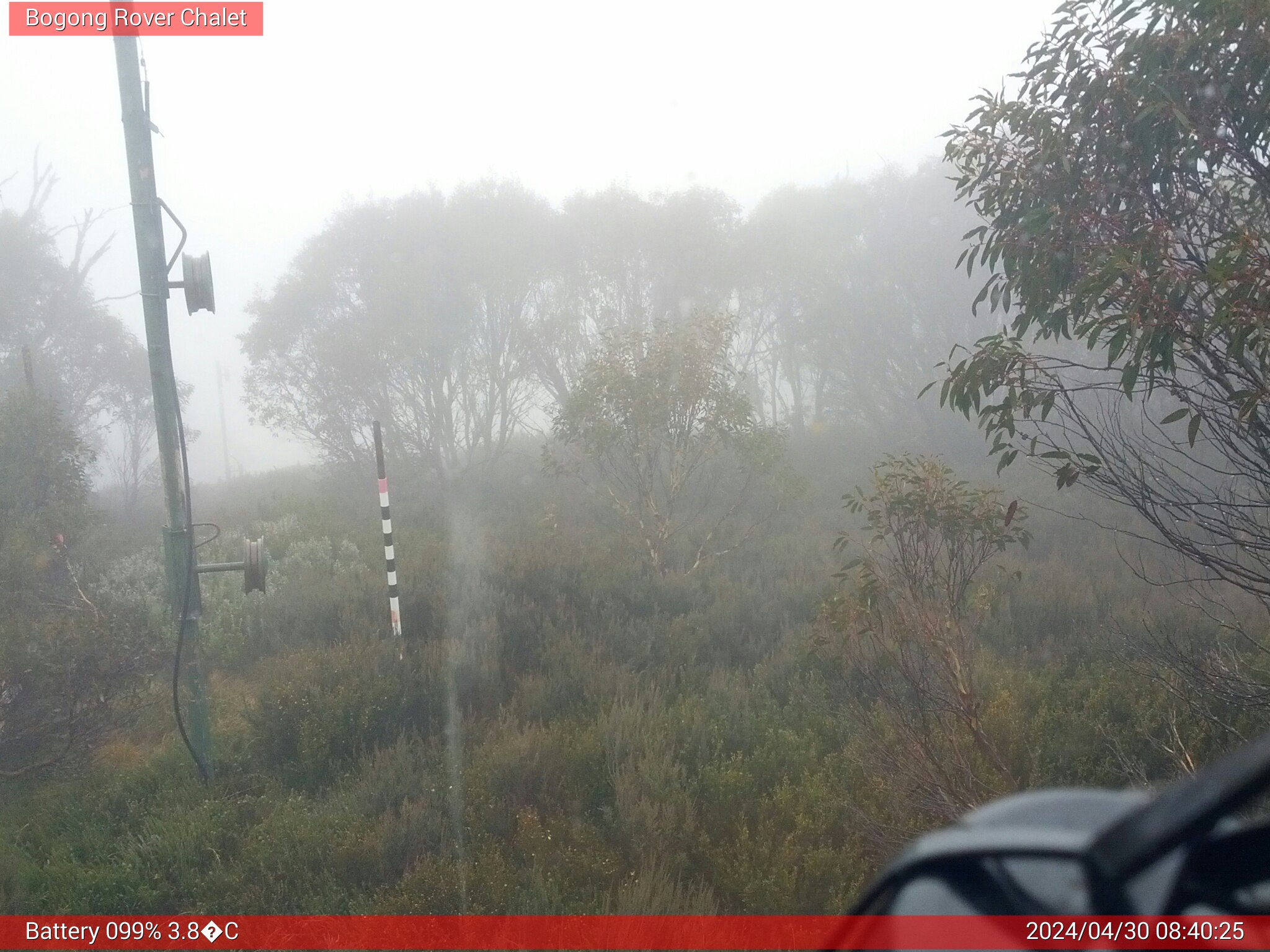 Bogong Web Cam 8:40am Tuesday 30th of April 2024