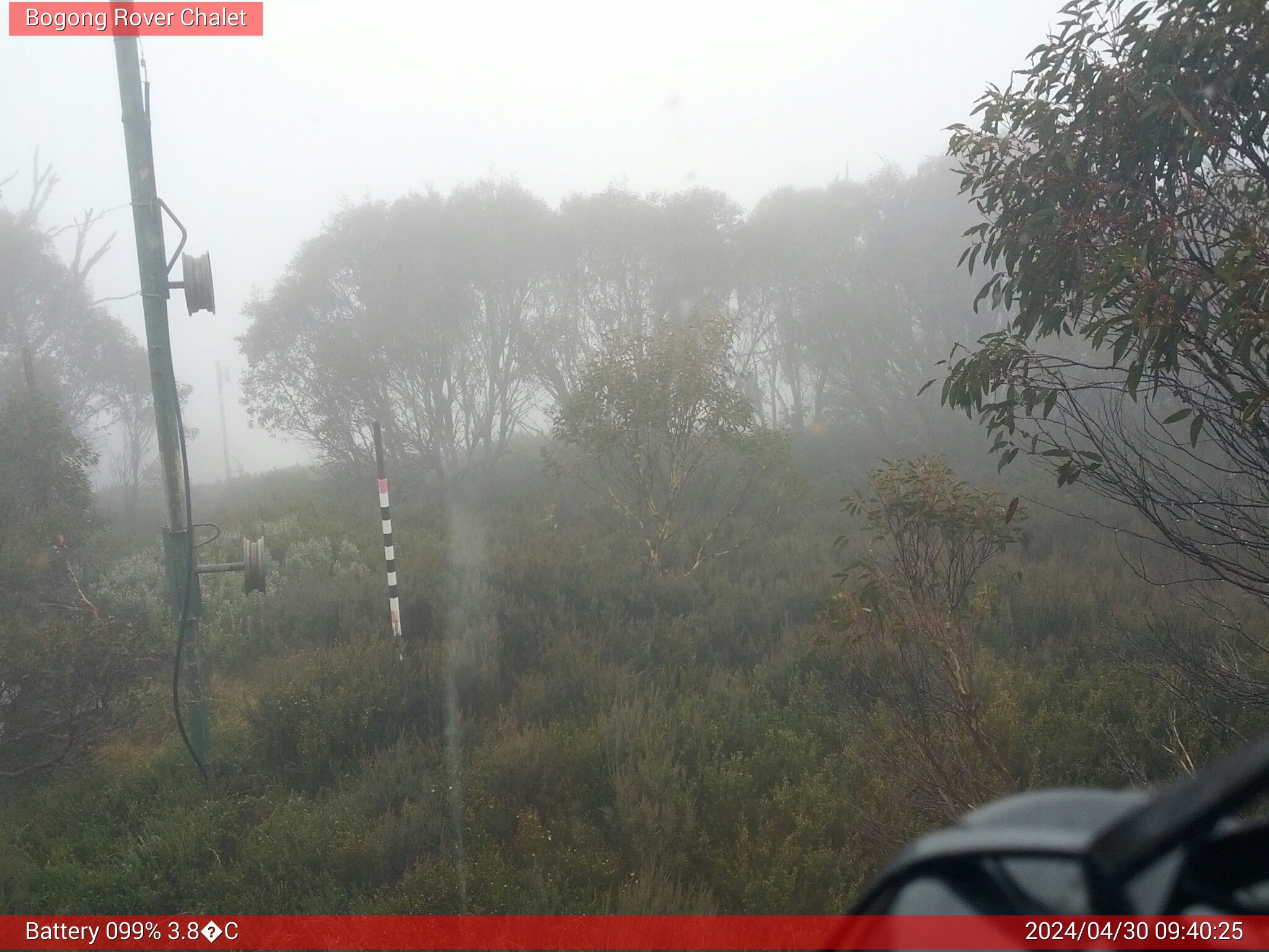 Bogong Web Cam 9:40am Tuesday 30th of April 2024