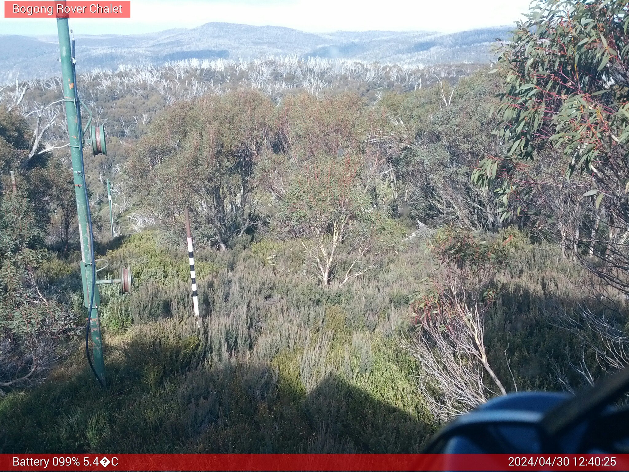 Bogong Web Cam 12:40pm Tuesday 30th of April 2024
