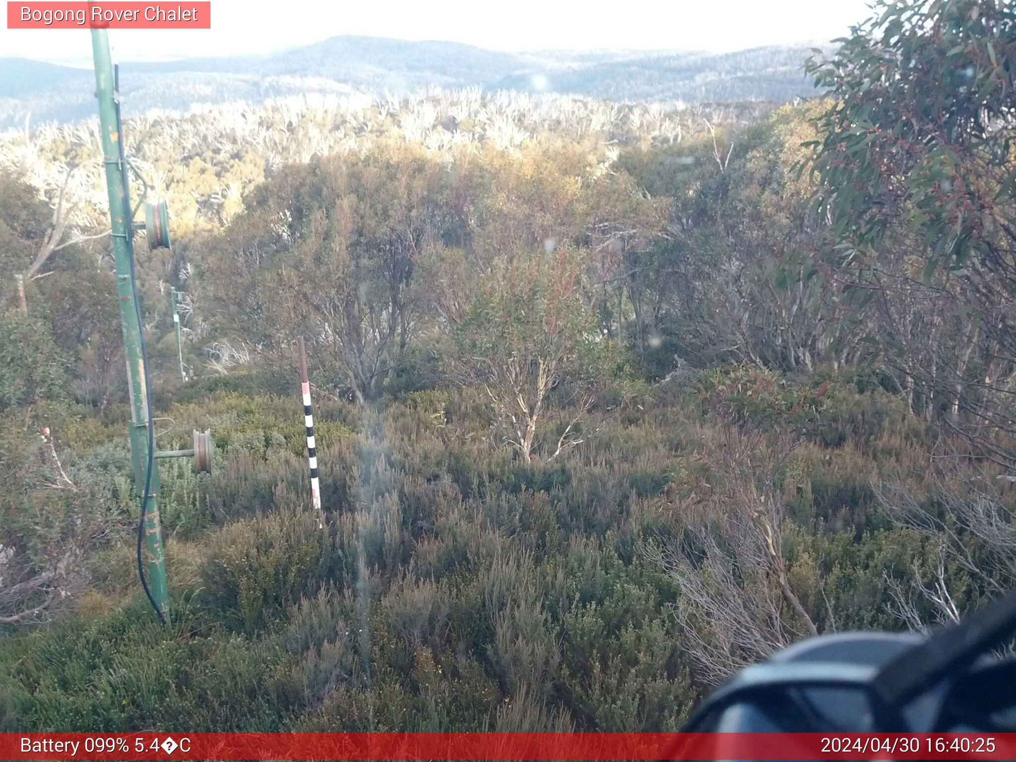 Bogong Web Cam 4:40pm Tuesday 30th of April 2024