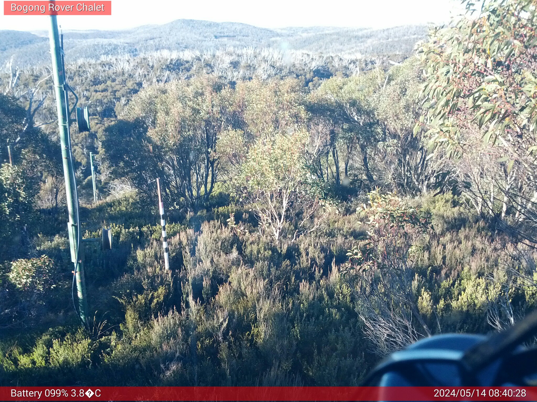 Bogong Web Cam 8:40am Tuesday 14th of May 2024