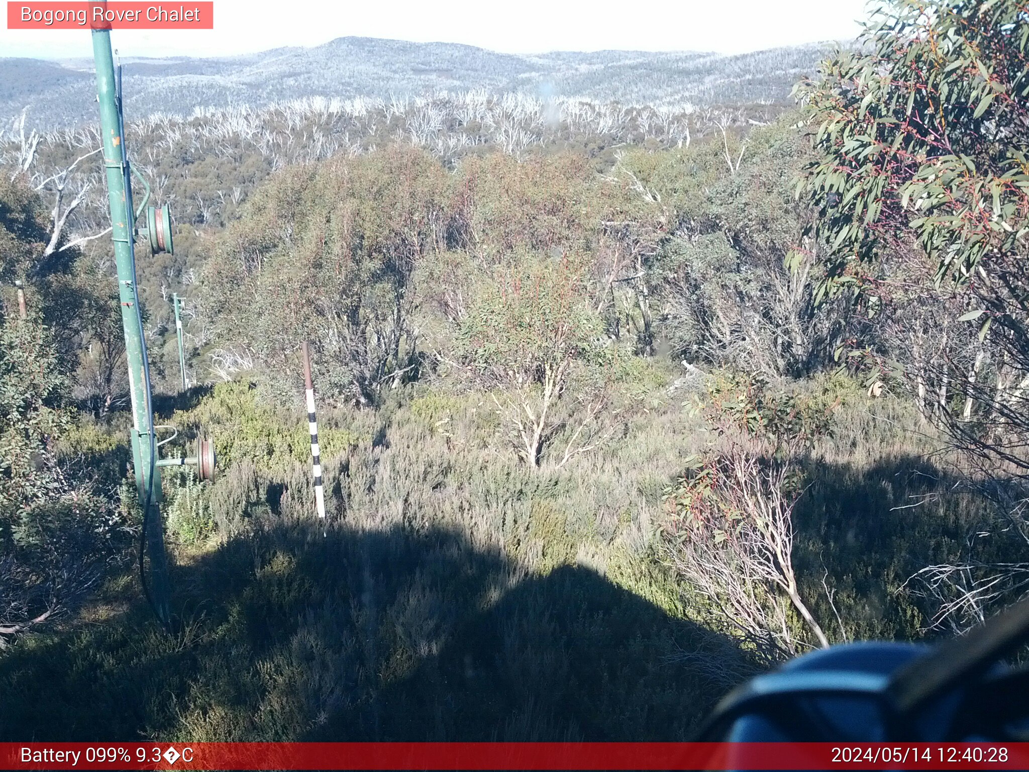 Bogong Web Cam 12:40pm Tuesday 14th of May 2024