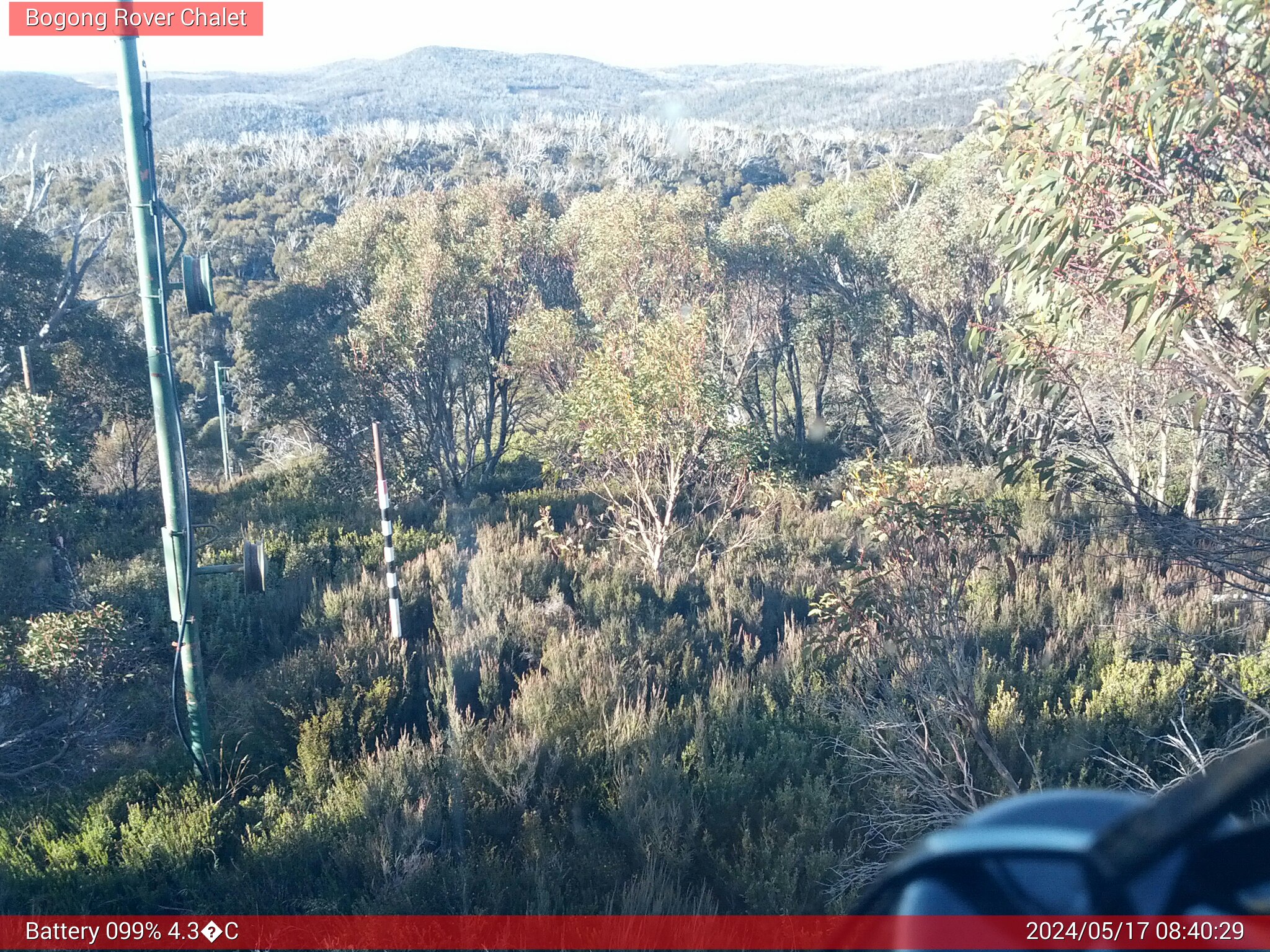 Bogong Web Cam 8:40am Friday 17th of May 2024