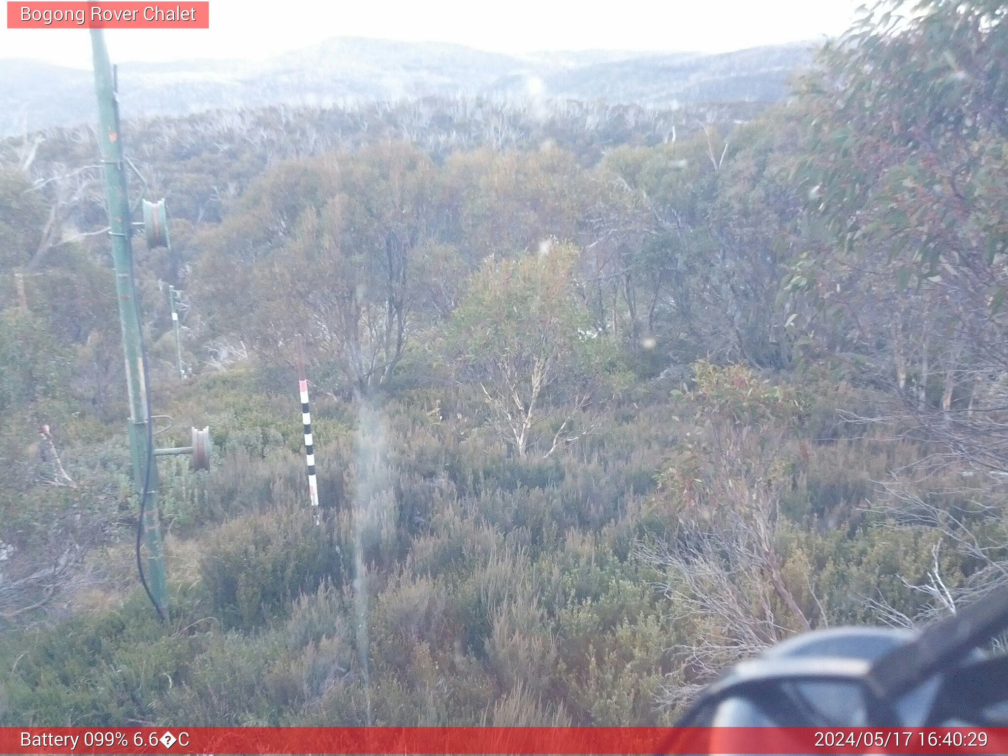 Bogong Web Cam 4:40pm Friday 17th of May 2024