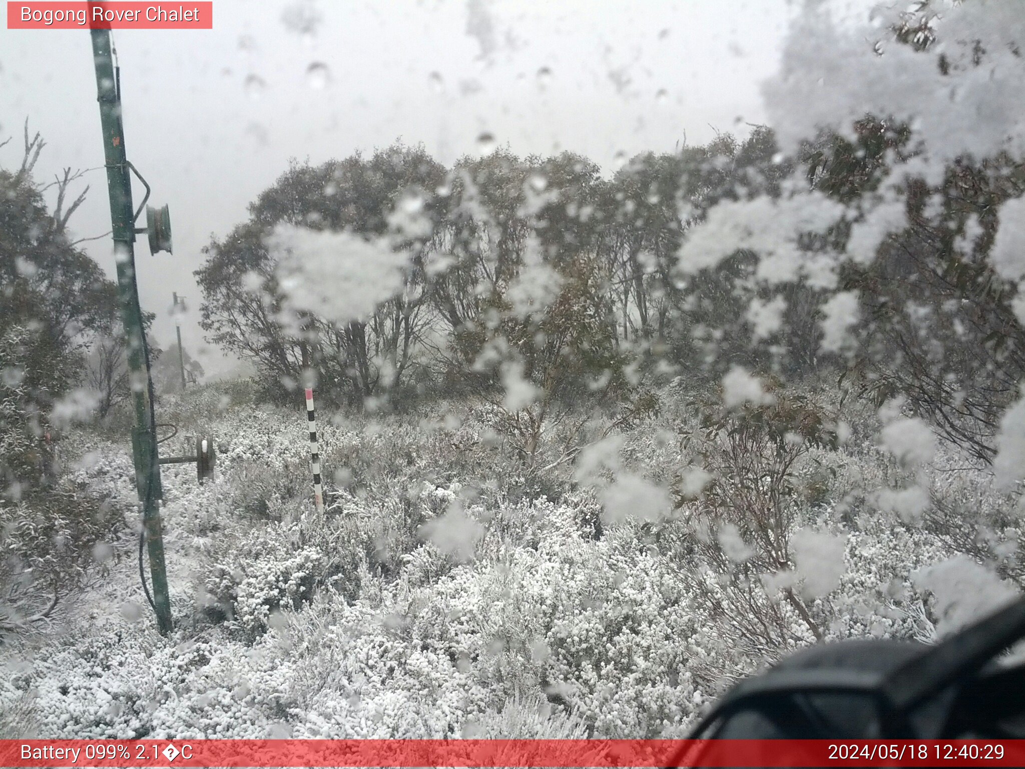 Bogong Web Cam 12:40pm Saturday 18th of May 2024