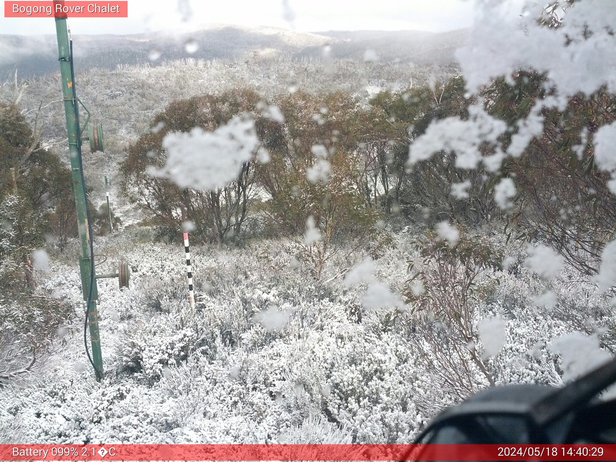 Bogong Web Cam 2:40pm Saturday 18th of May 2024