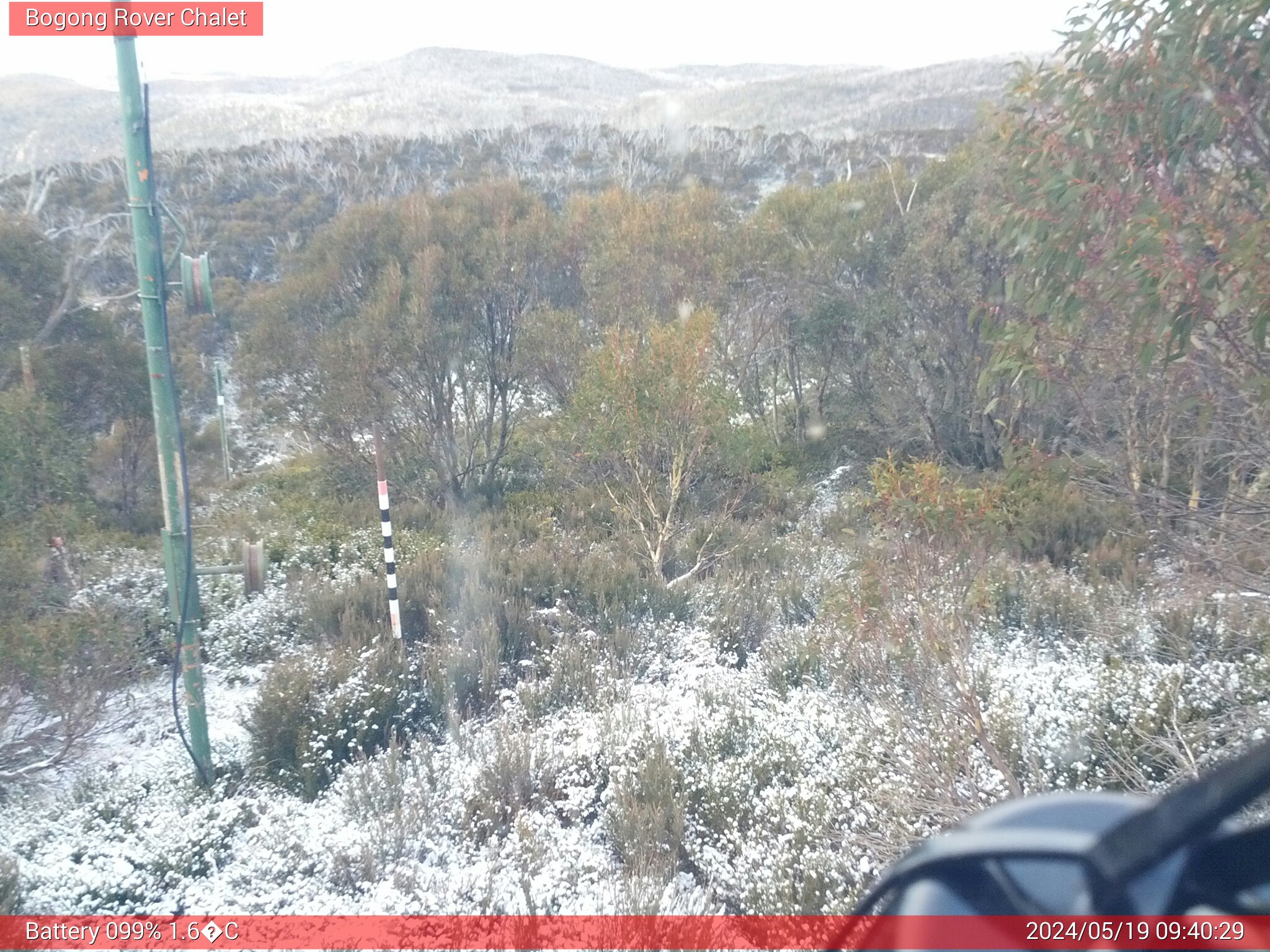 Bogong Web Cam 9:40am Sunday 19th of May 2024