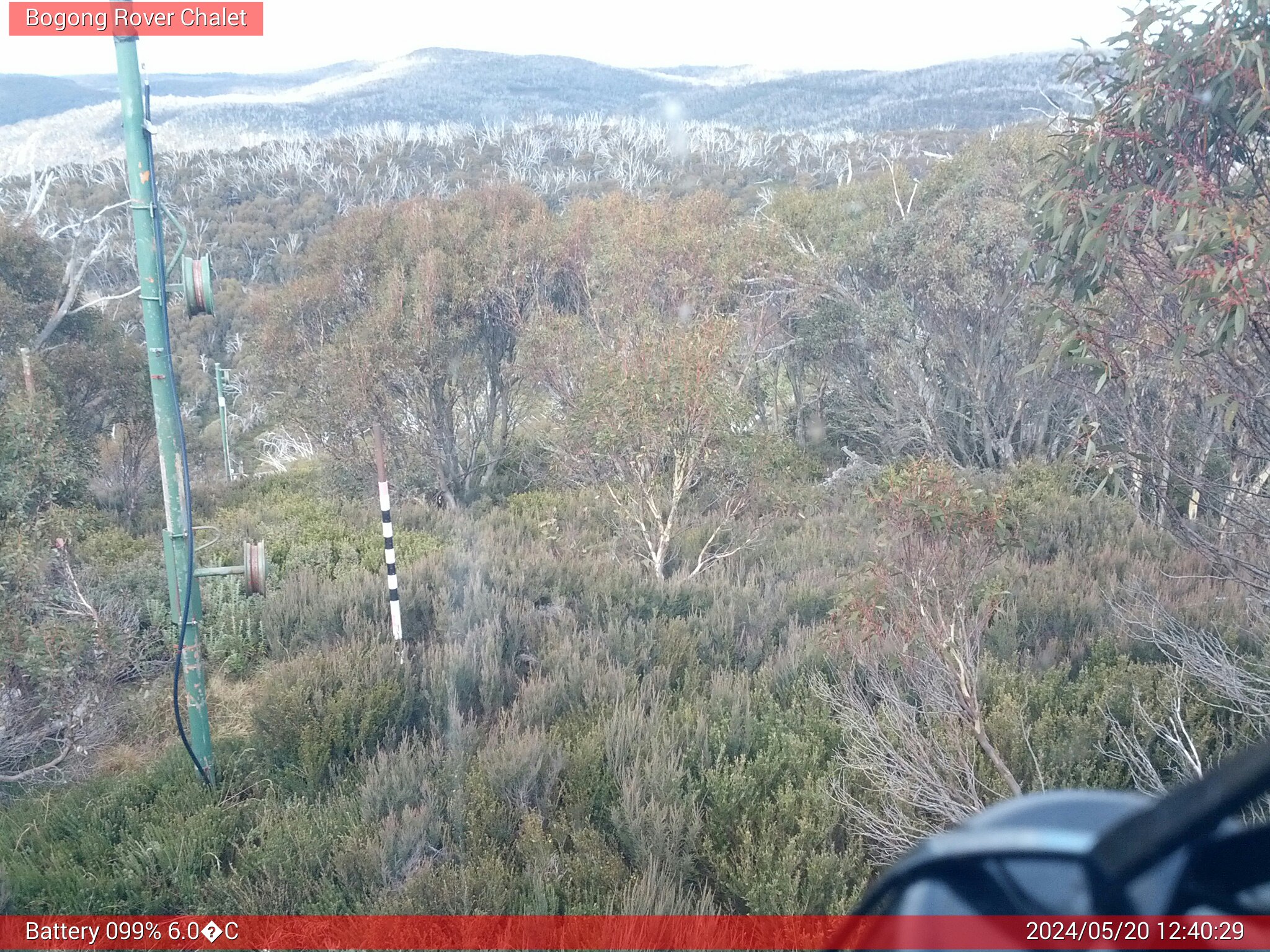 Bogong Web Cam 12:40pm Monday 20th of May 2024