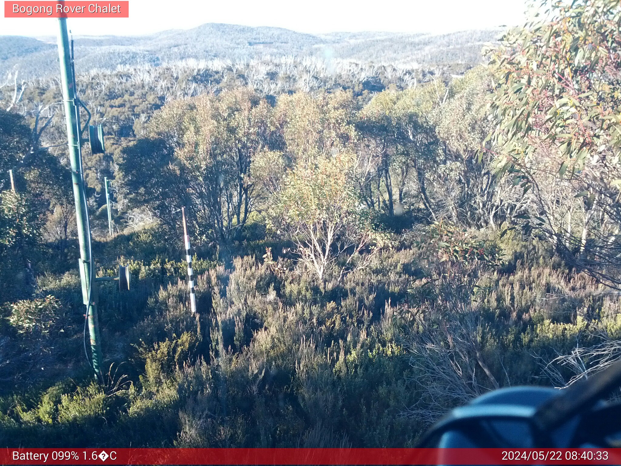 Bogong Web Cam 8:40am Wednesday 22nd of May 2024