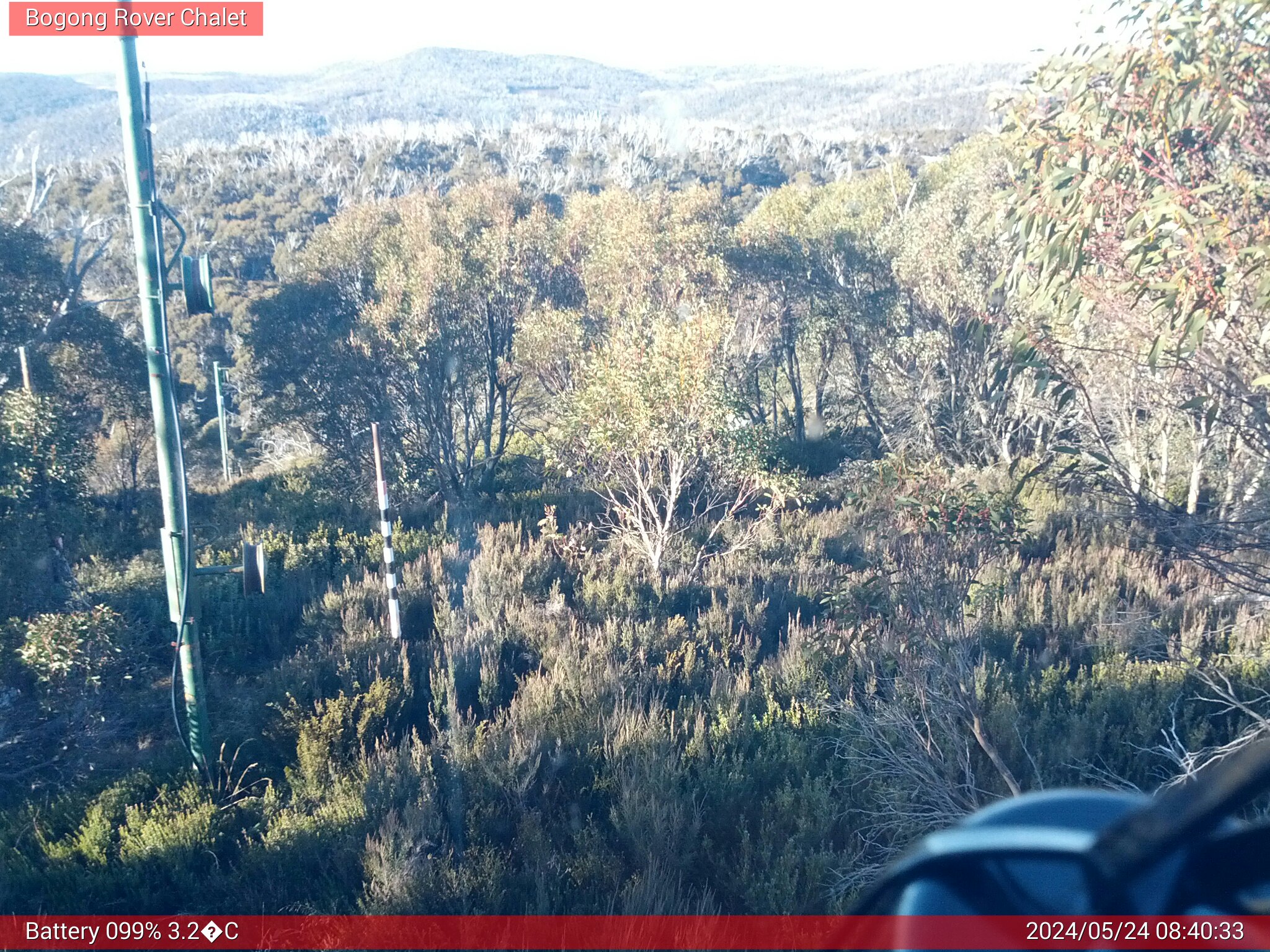 Bogong Web Cam 8:40am Friday 24th of May 2024