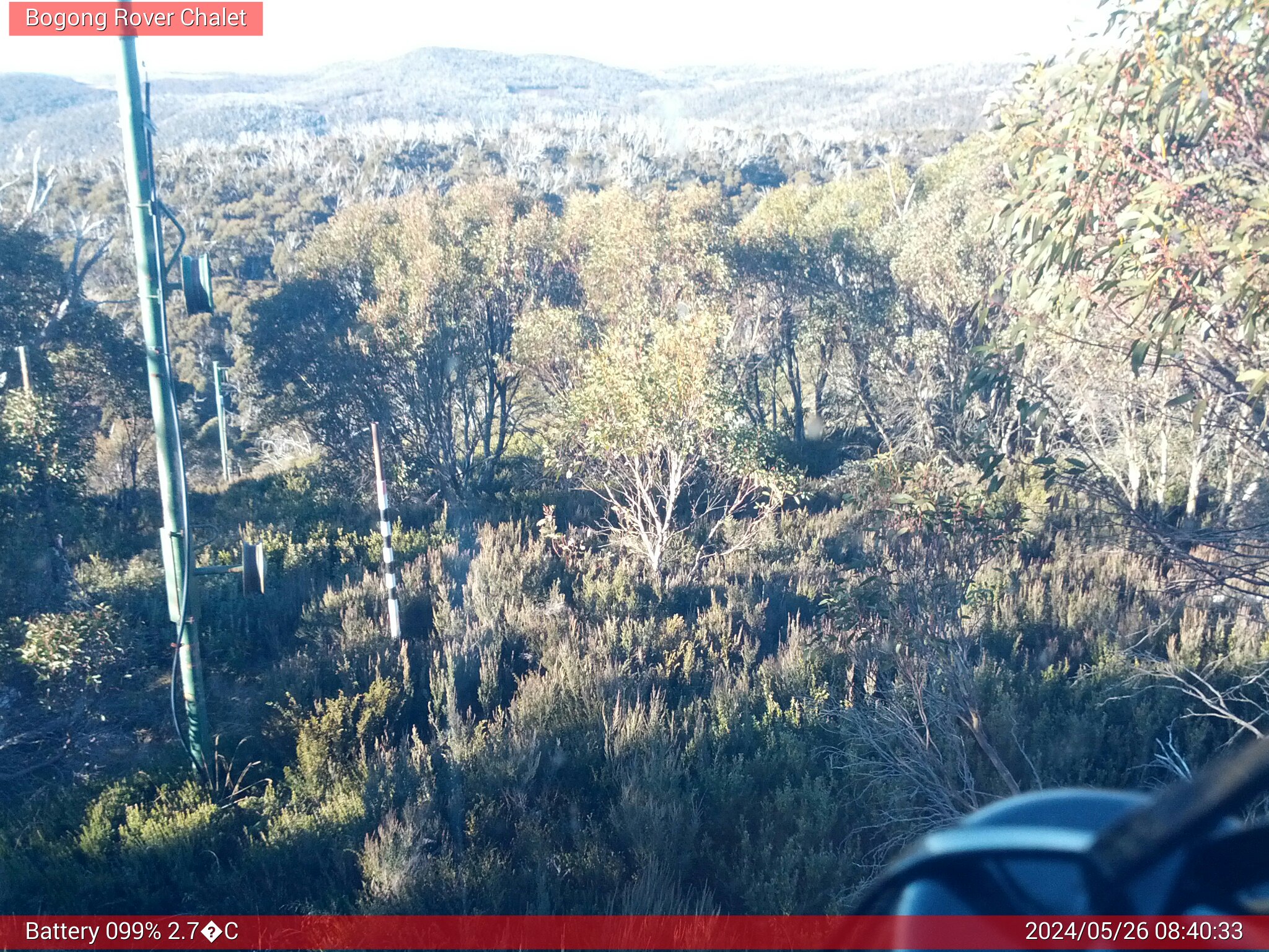 Bogong Web Cam 8:40am Sunday 26th of May 2024