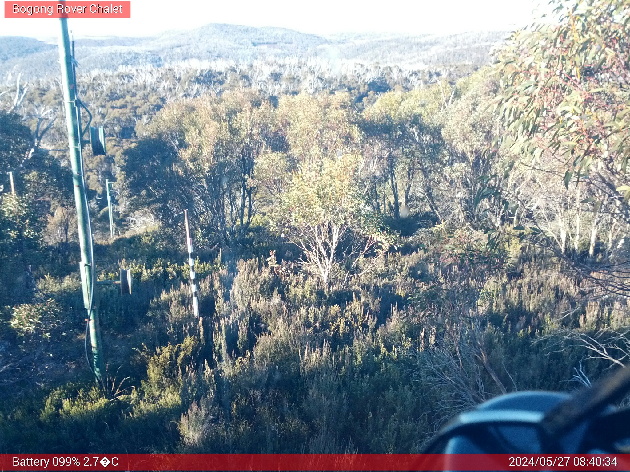 Bogong Web Cam 8:40am Monday 27th of May 2024