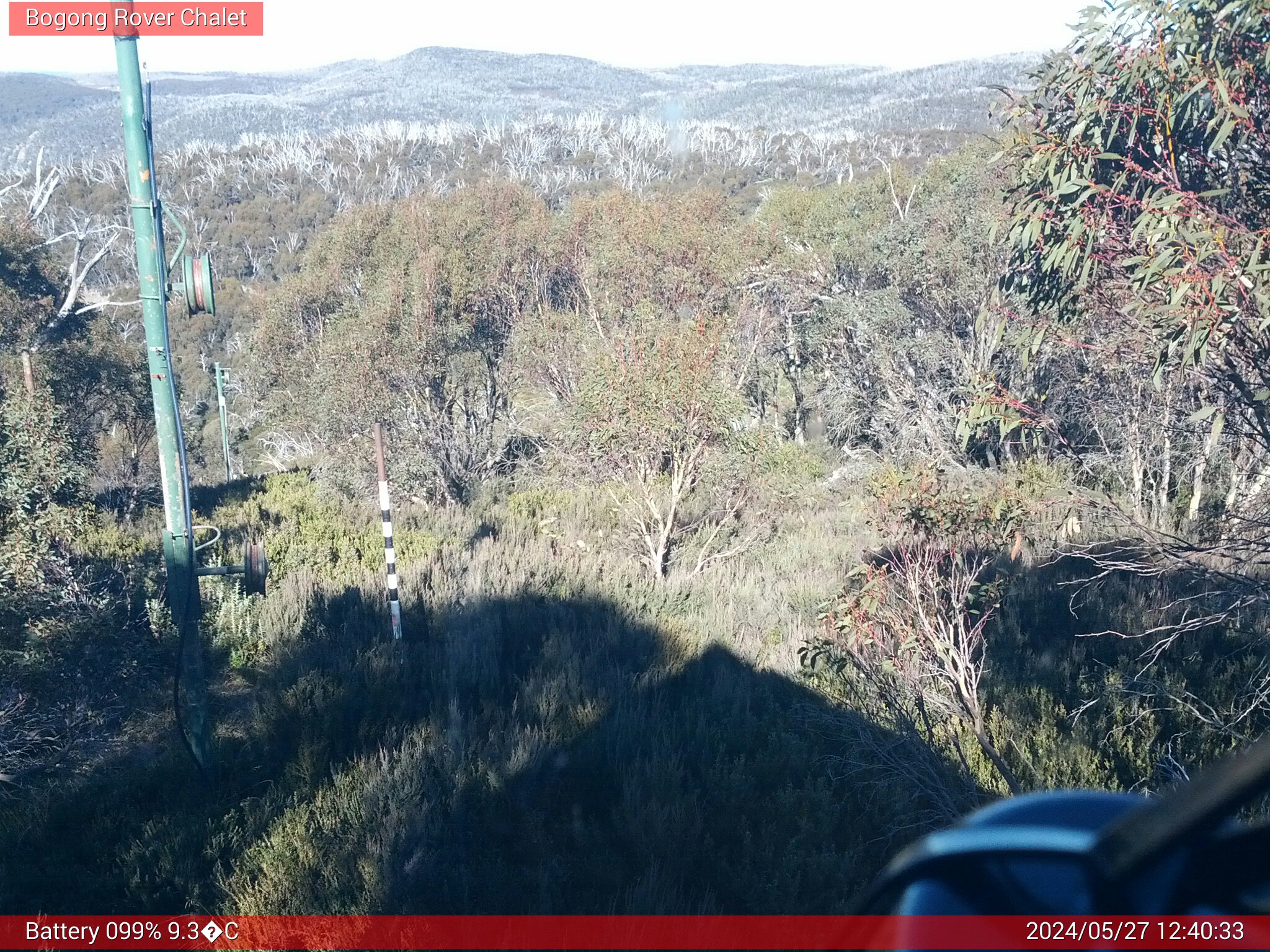 Bogong Web Cam 12:40pm Monday 27th of May 2024