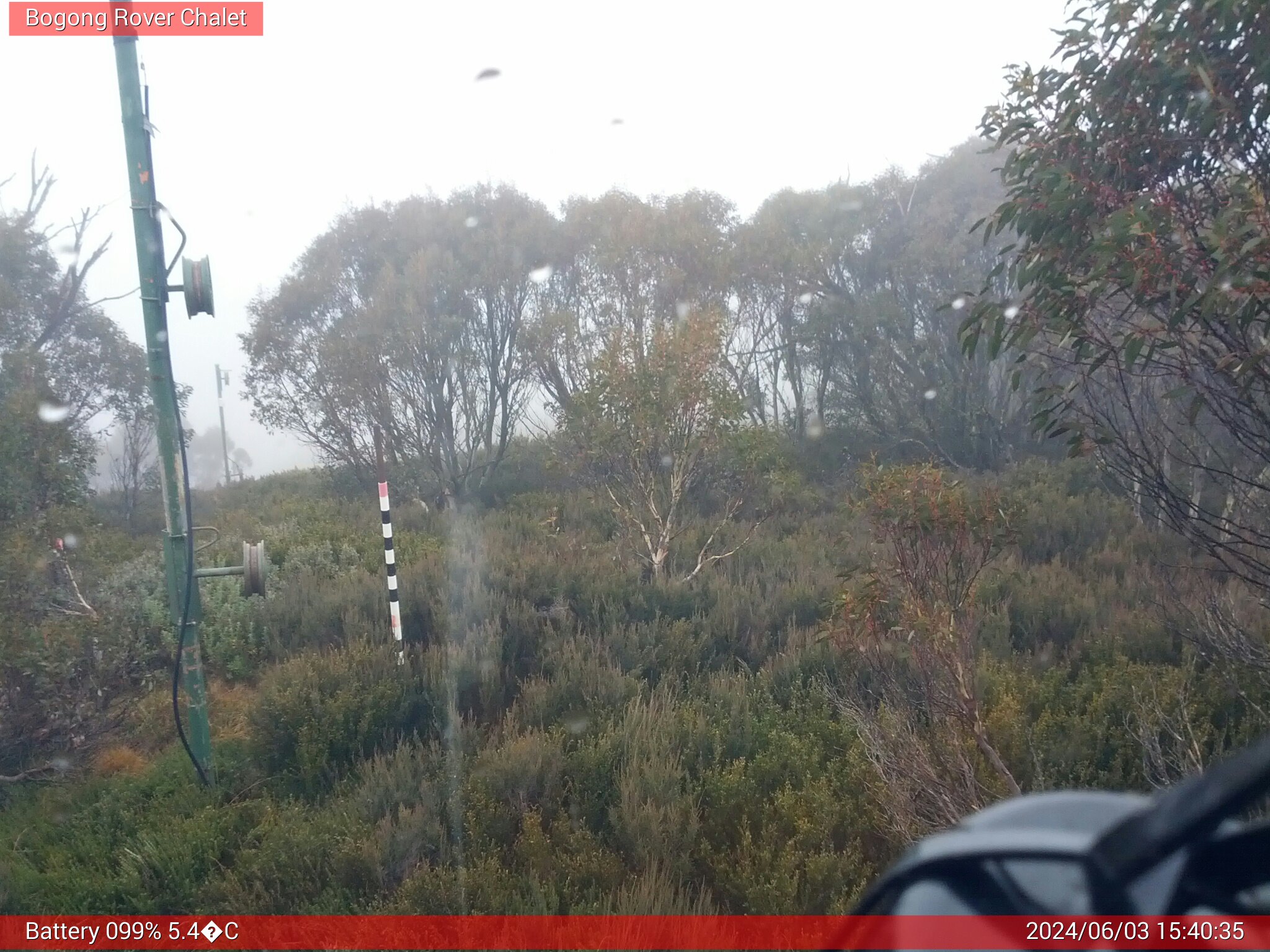 Bogong Web Cam 3:40pm Monday 3rd of June 2024