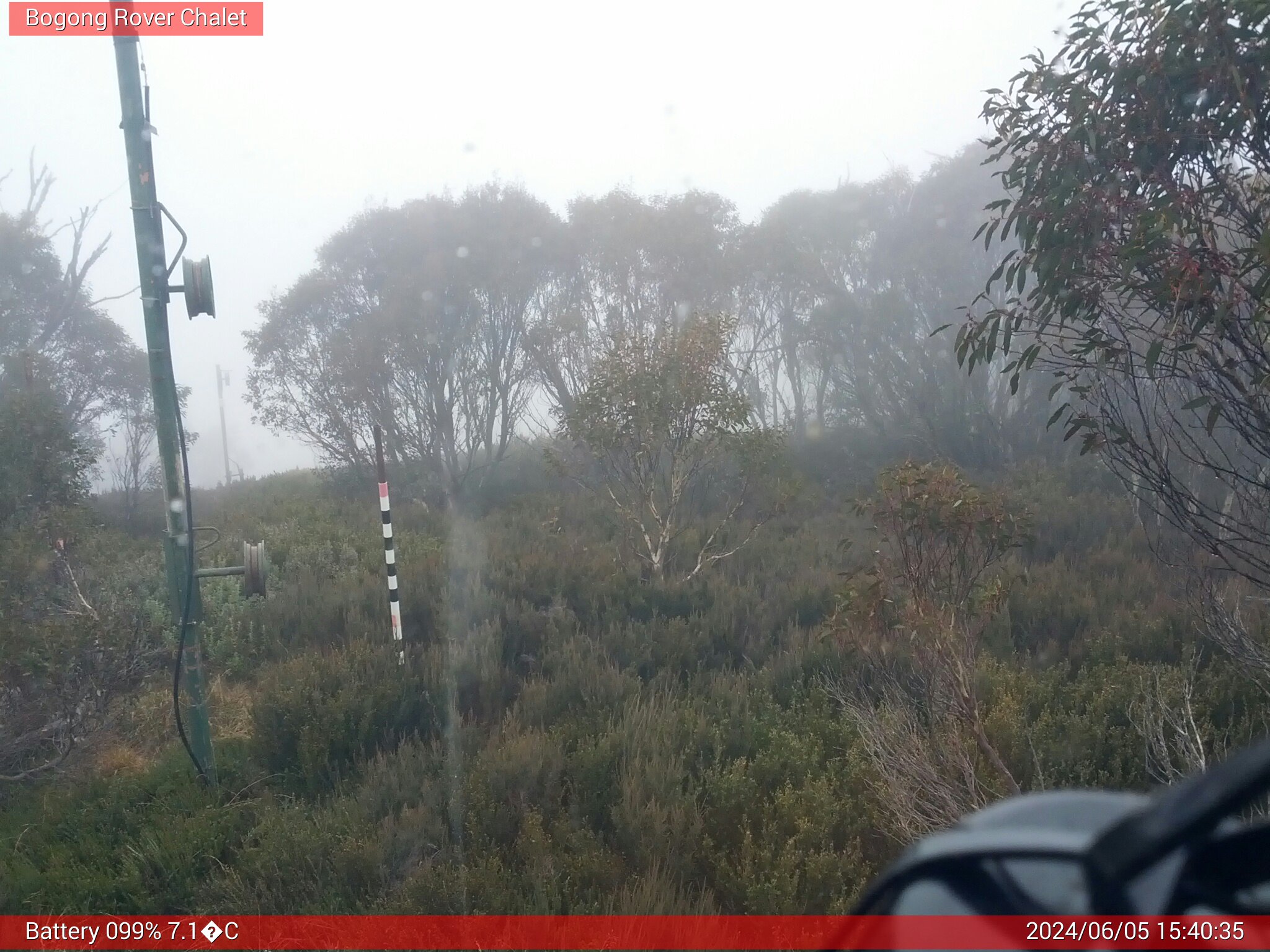 Bogong Web Cam 3:40pm Wednesday 5th of June 2024