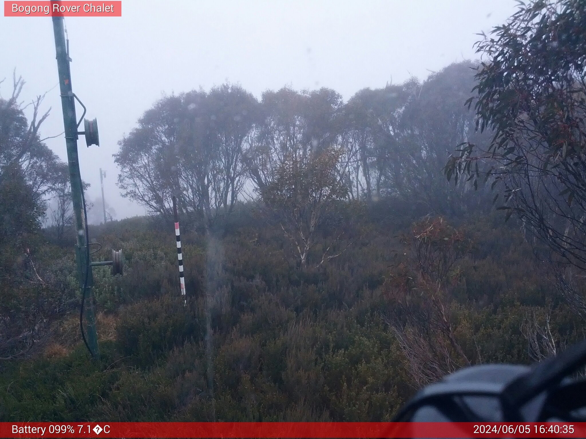 Bogong Web Cam 4:40pm Wednesday 5th of June 2024