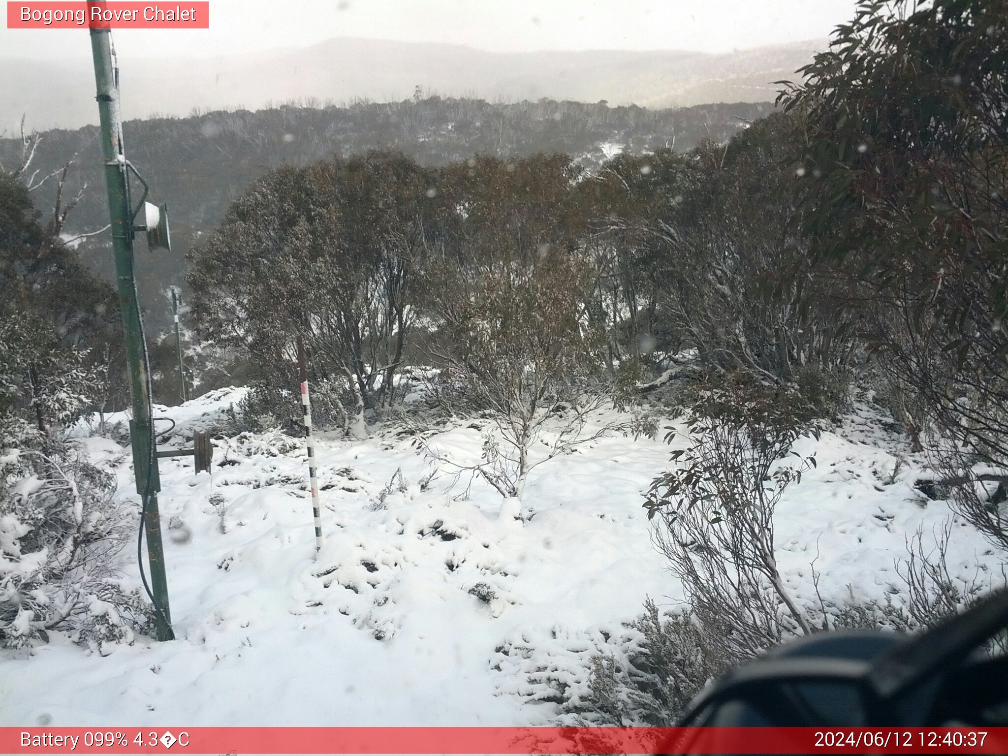 Bogong Web Cam 12:40pm Wednesday 12th of June 2024