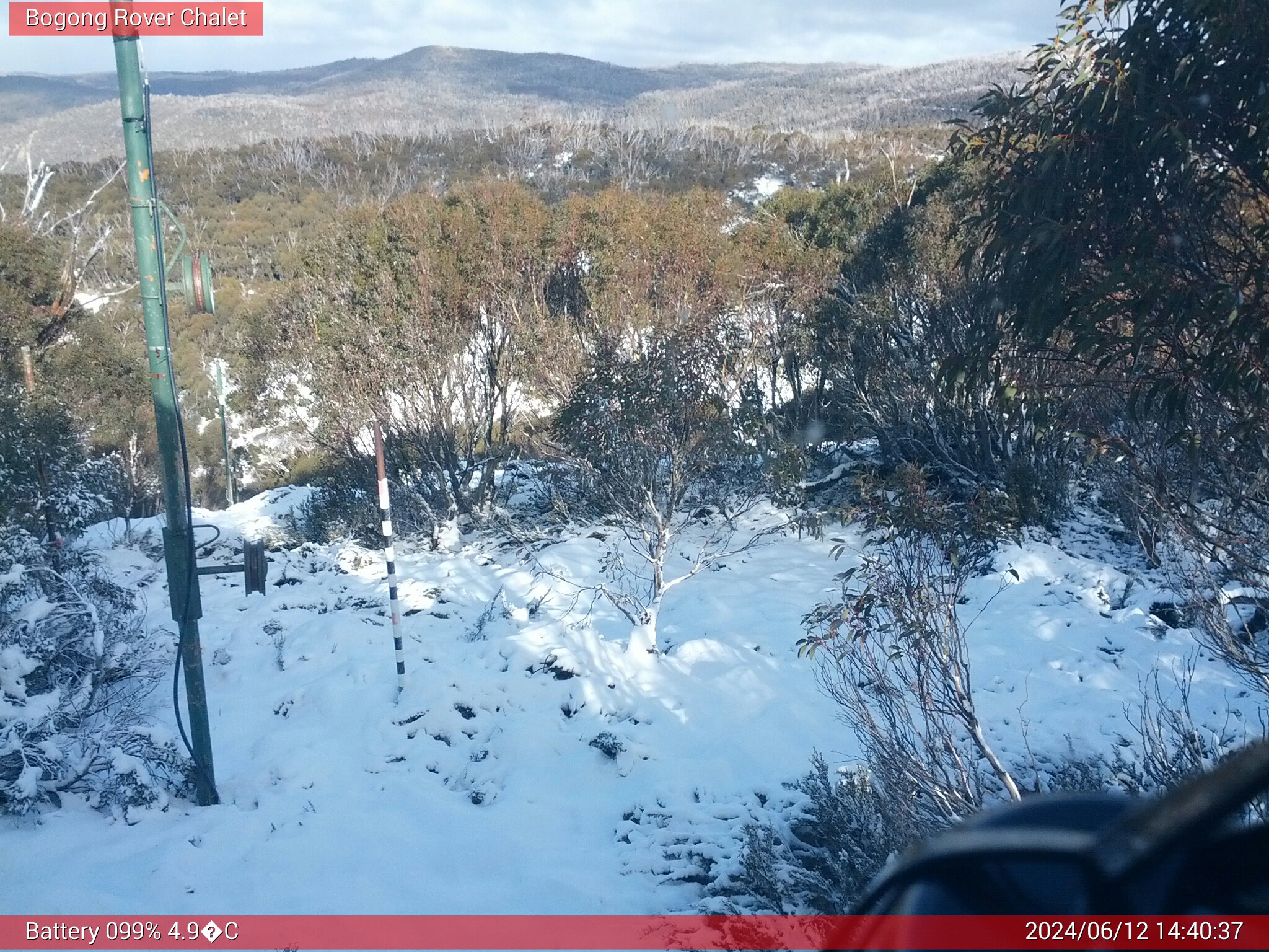 Bogong Web Cam 2:40pm Wednesday 12th of June 2024