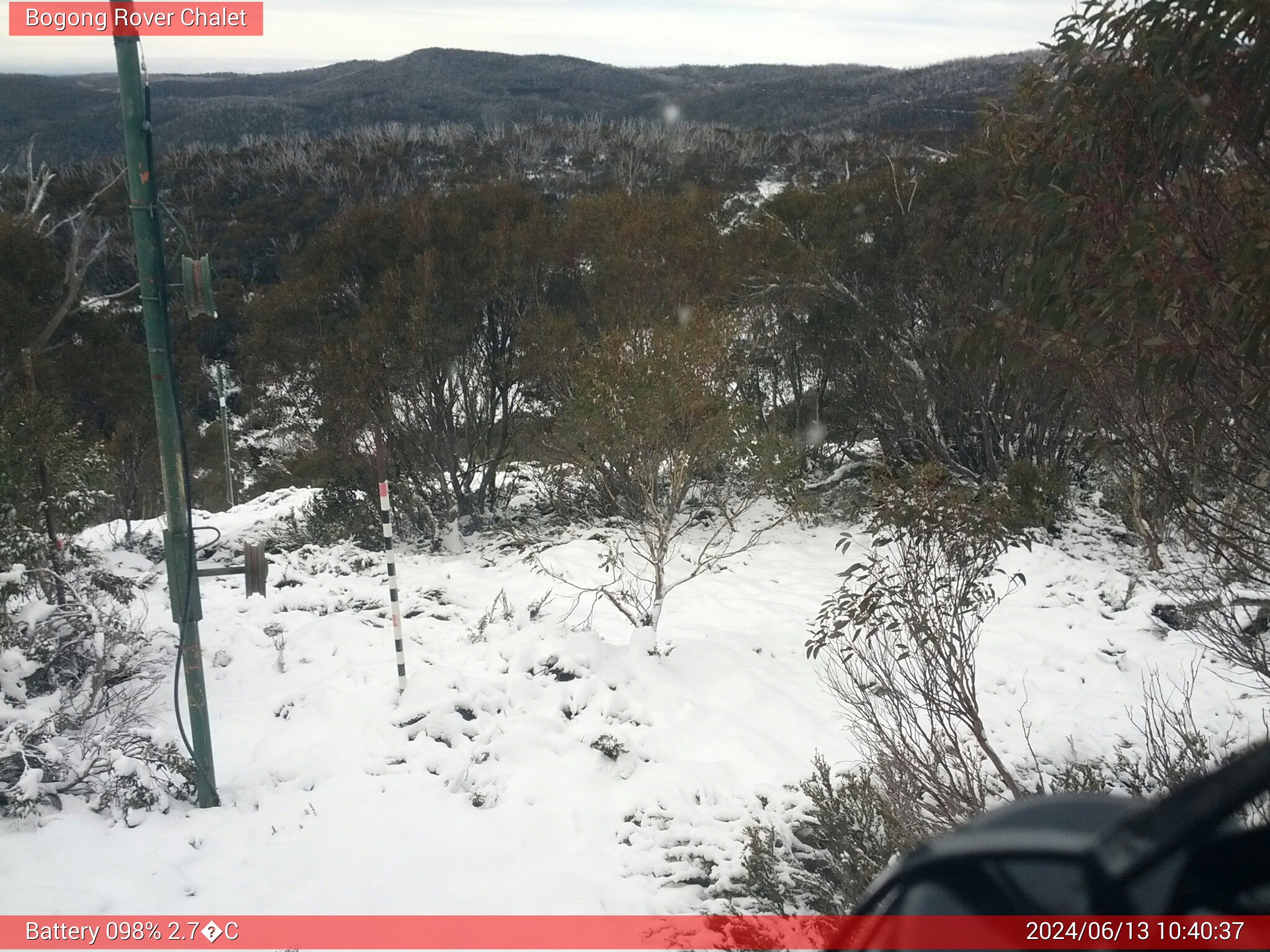 Bogong Web Cam 10:40am Thursday 13th of June 2024