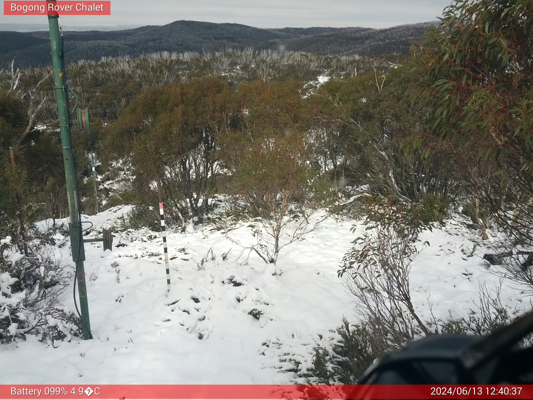 Bogong Web Cam 12:40pm Thursday 13th of June 2024