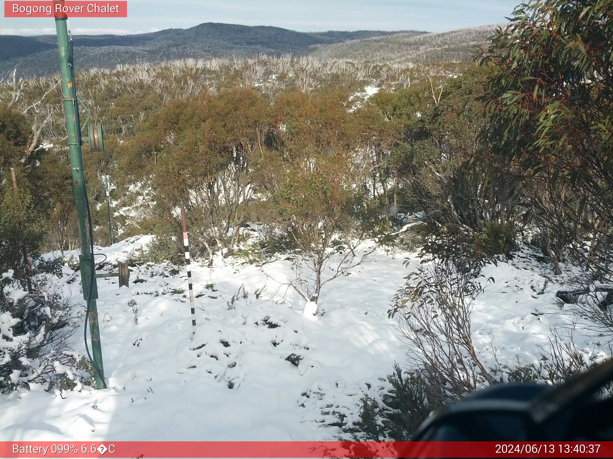 Bogong Web Cam 1:40pm Thursday 13th of June 2024