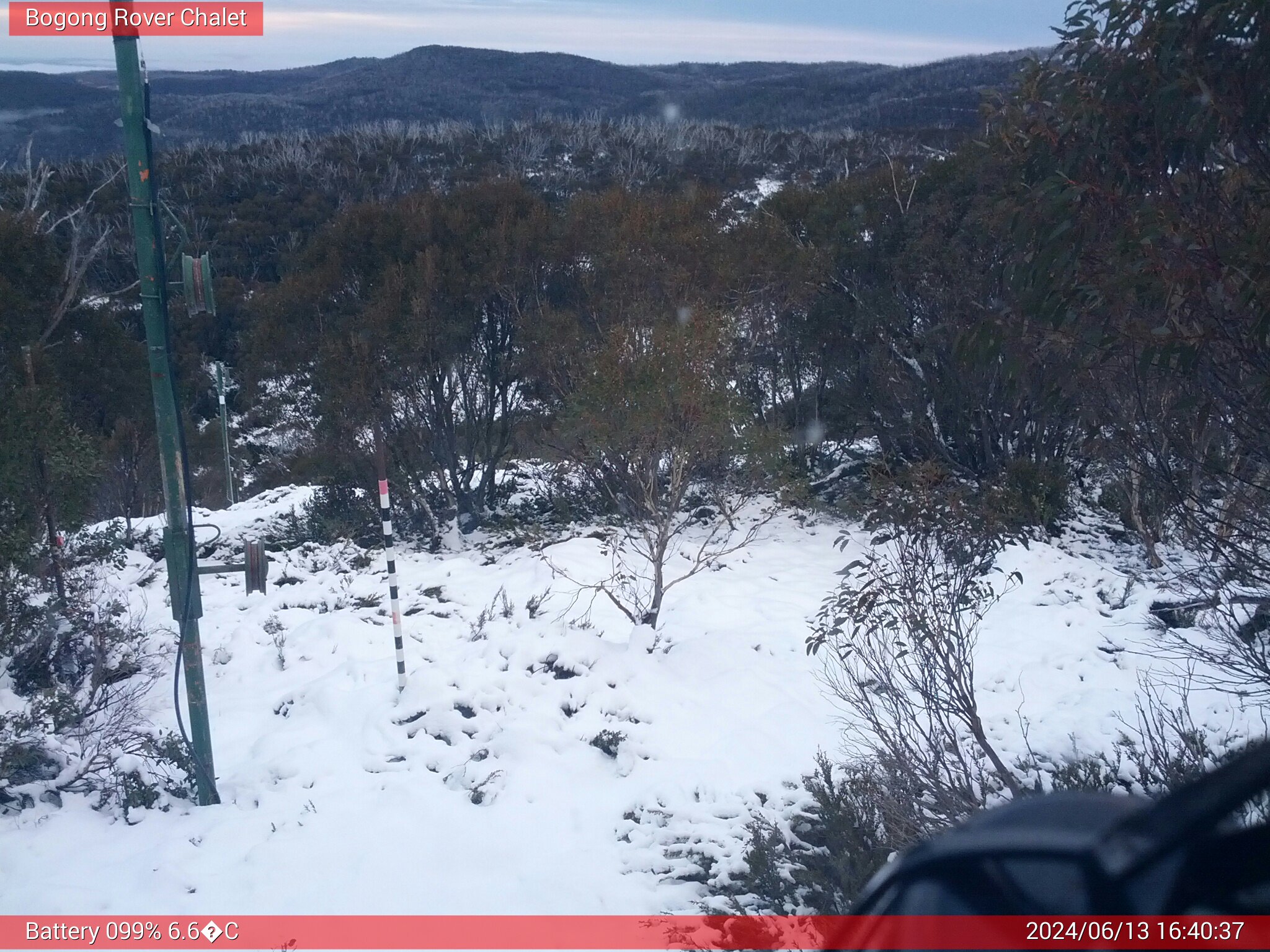 Bogong Web Cam 4:40pm Thursday 13th of June 2024