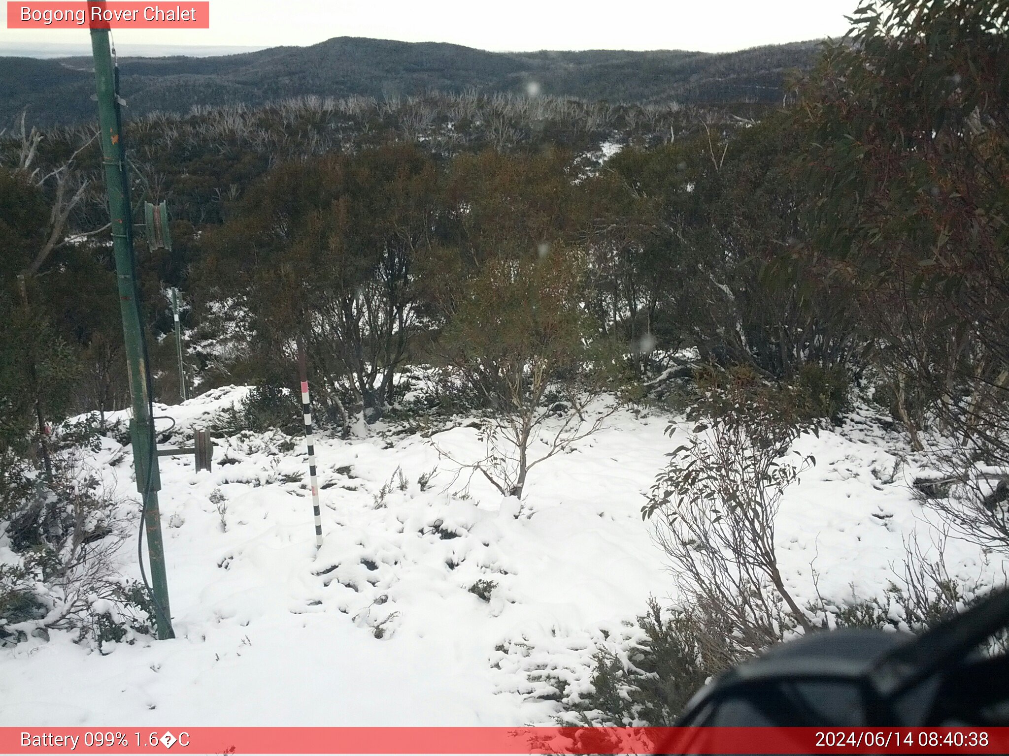 Bogong Web Cam 8:40am Friday 14th of June 2024