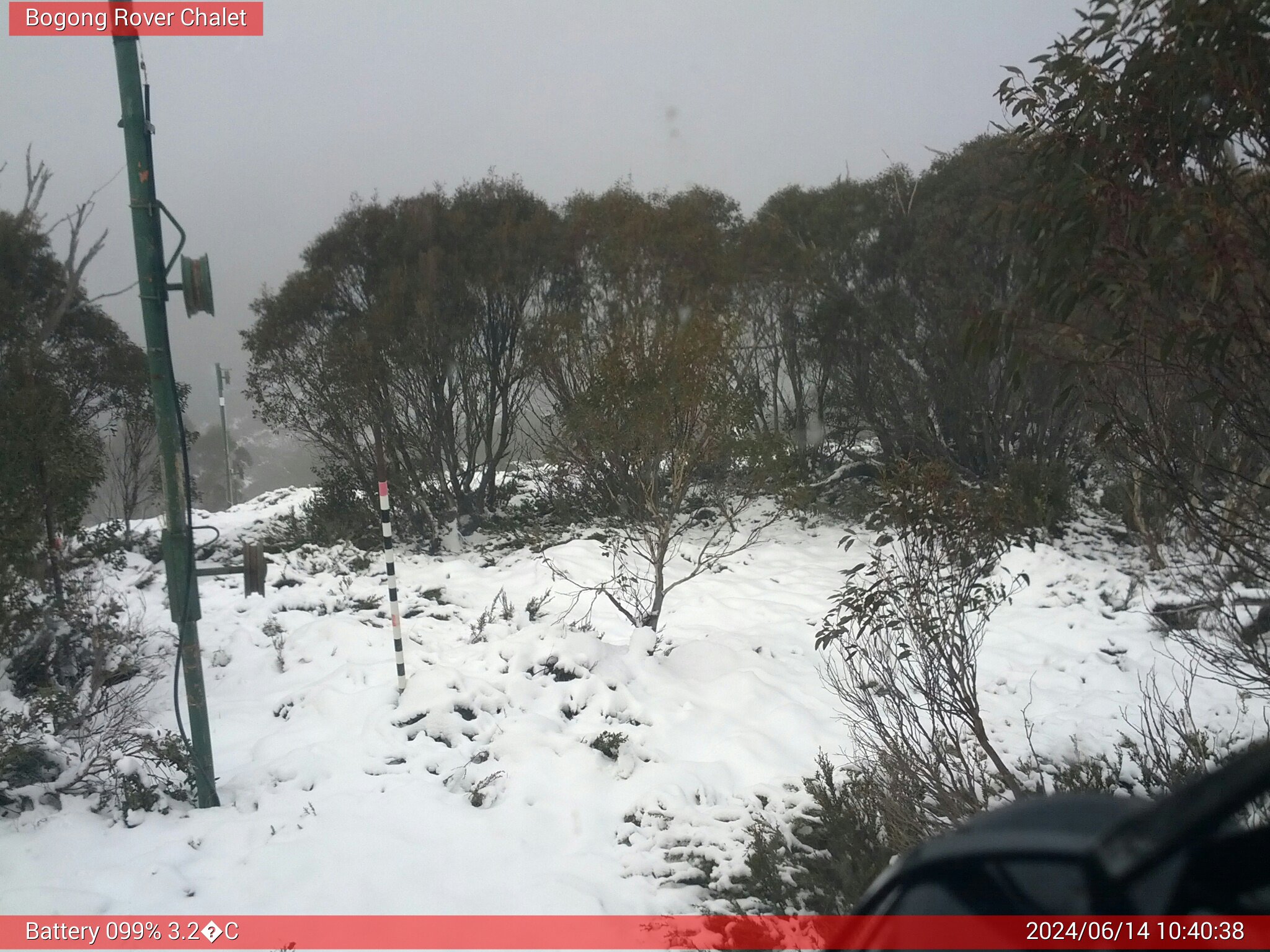 Bogong Web Cam 10:40am Friday 14th of June 2024