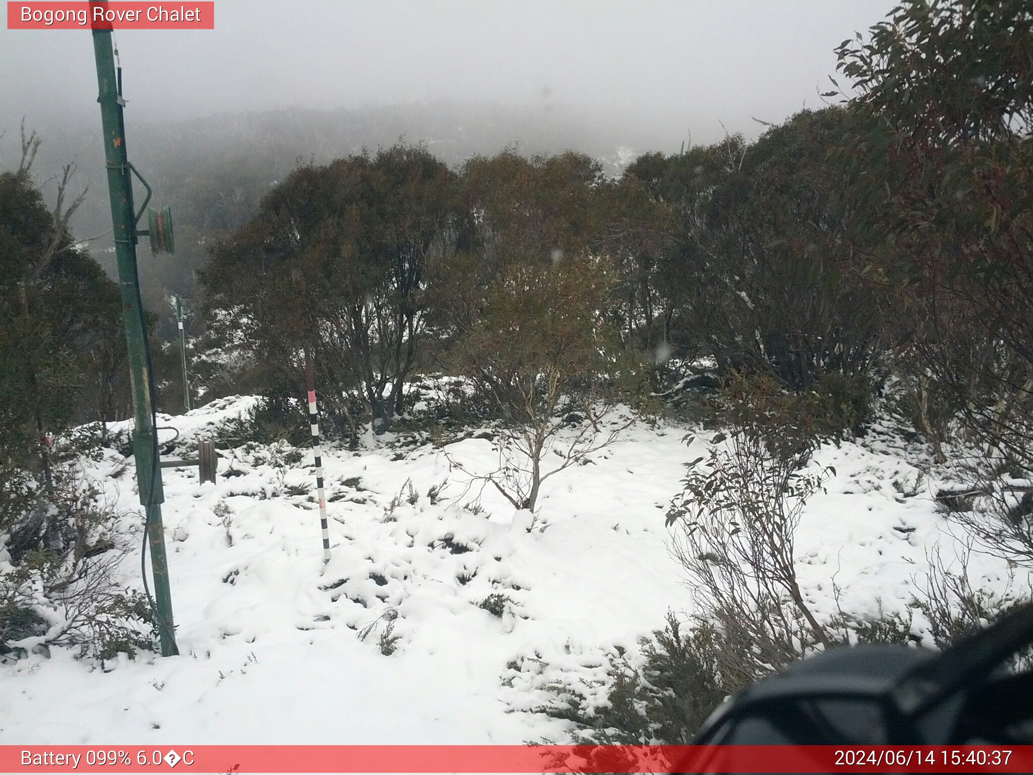 Bogong Web Cam 3:40pm Friday 14th of June 2024