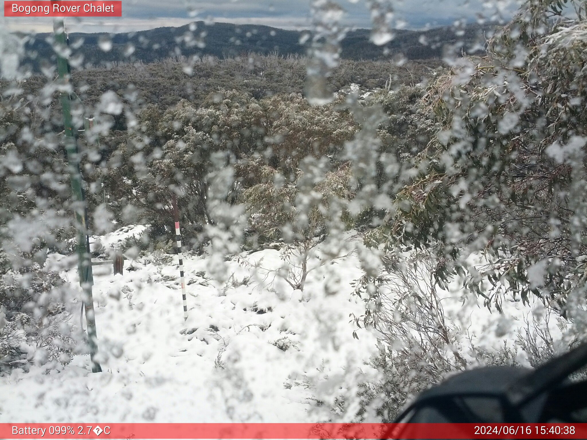 Bogong Web Cam 3:40pm Sunday 16th of June 2024