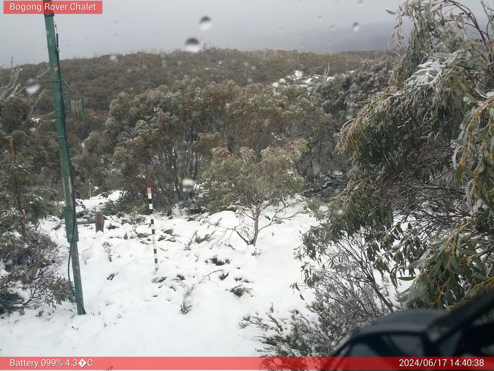 Bogong Web Cam 2:40pm Monday 17th of June 2024