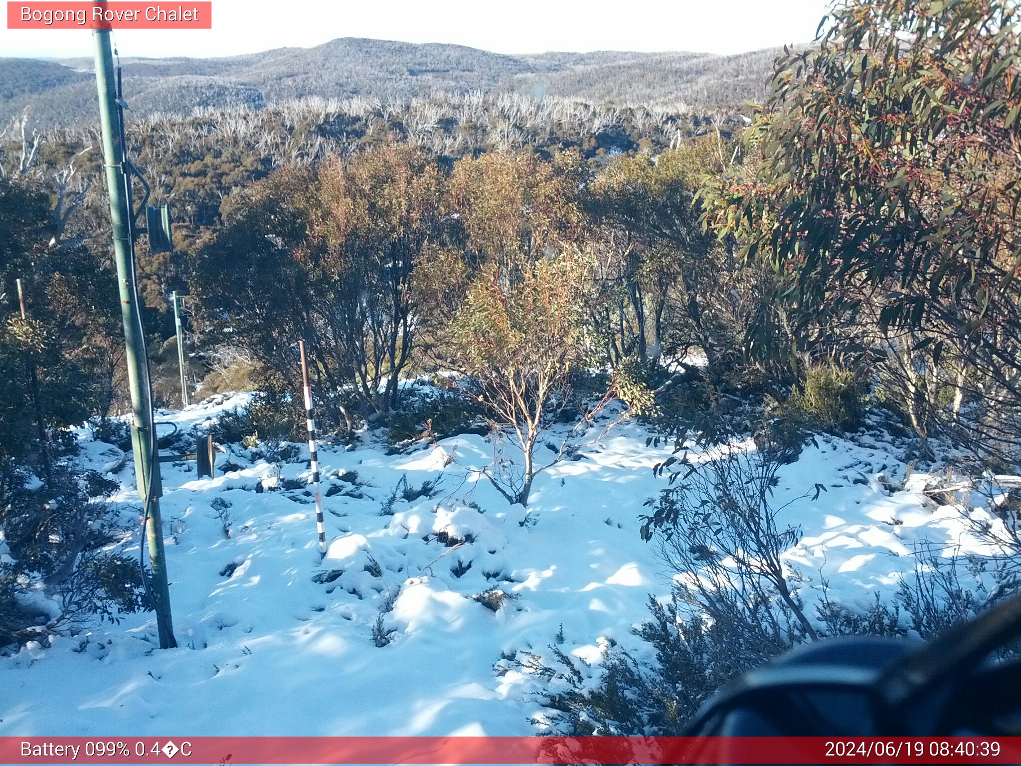 Bogong Web Cam 8:40am Wednesday 19th of June 2024