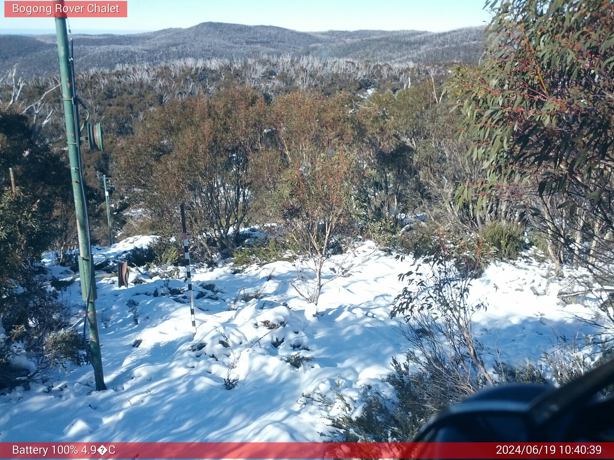 Bogong Web Cam 10:40am Wednesday 19th of June 2024