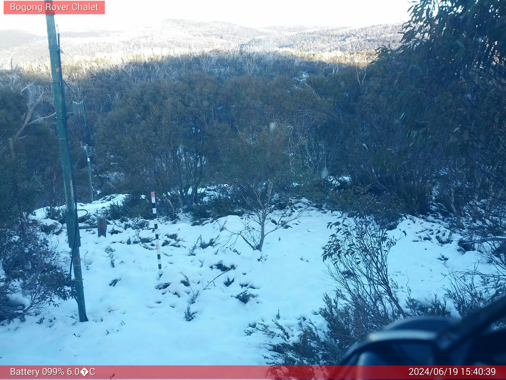 Bogong Web Cam 3:40pm Wednesday 19th of June 2024