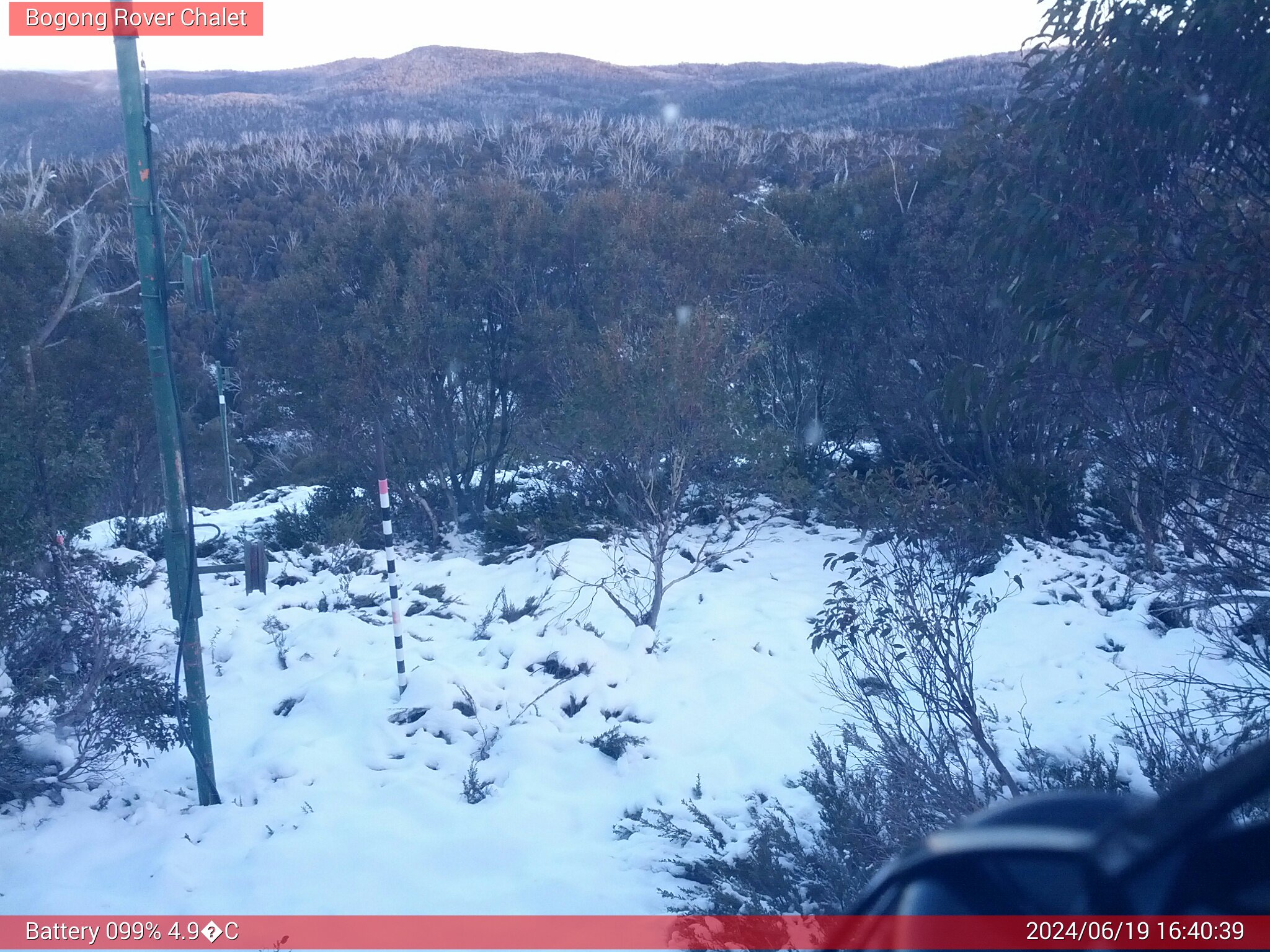 Bogong Web Cam 4:40pm Wednesday 19th of June 2024