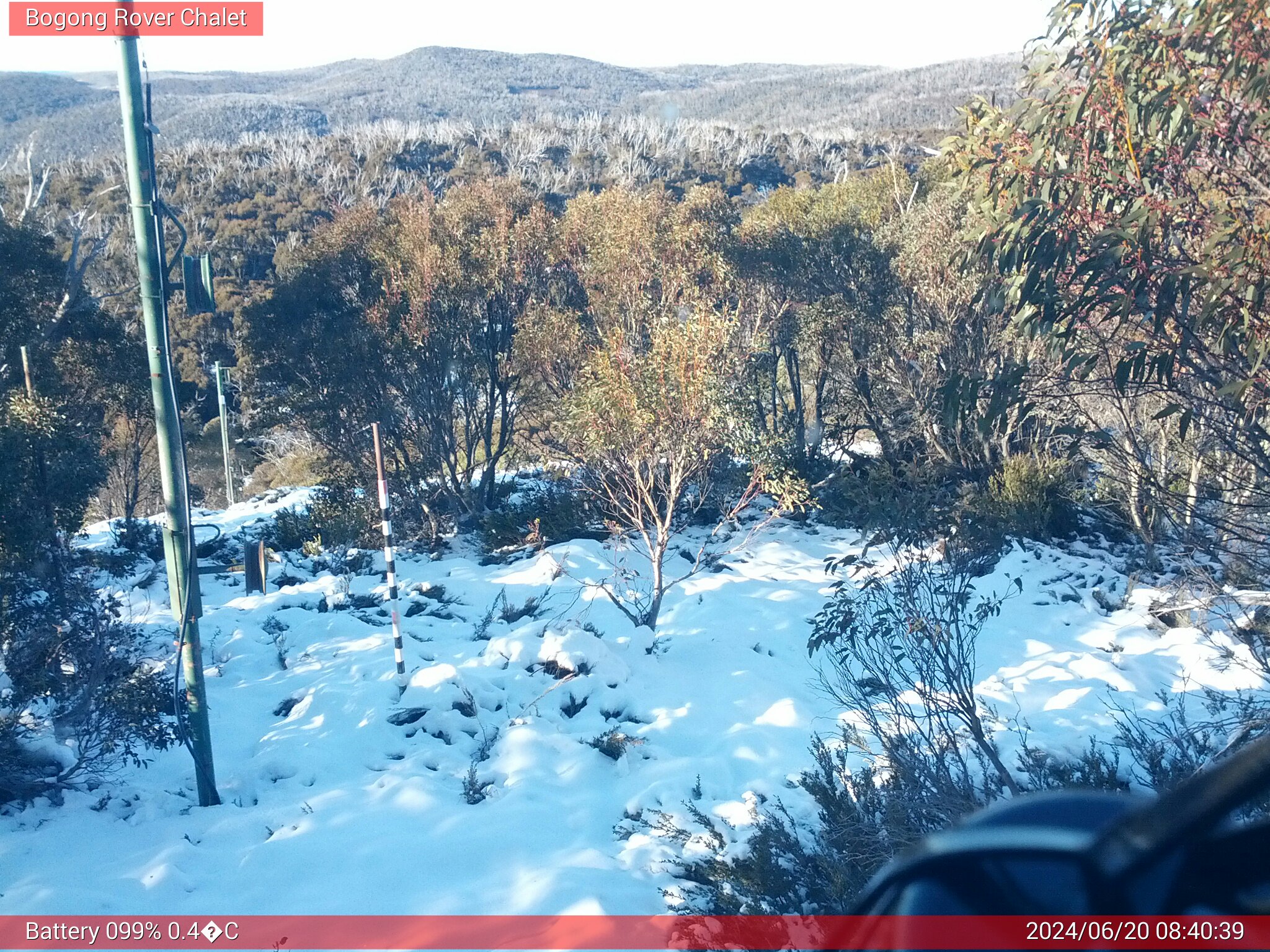 Bogong Web Cam 8:40am Thursday 20th of June 2024