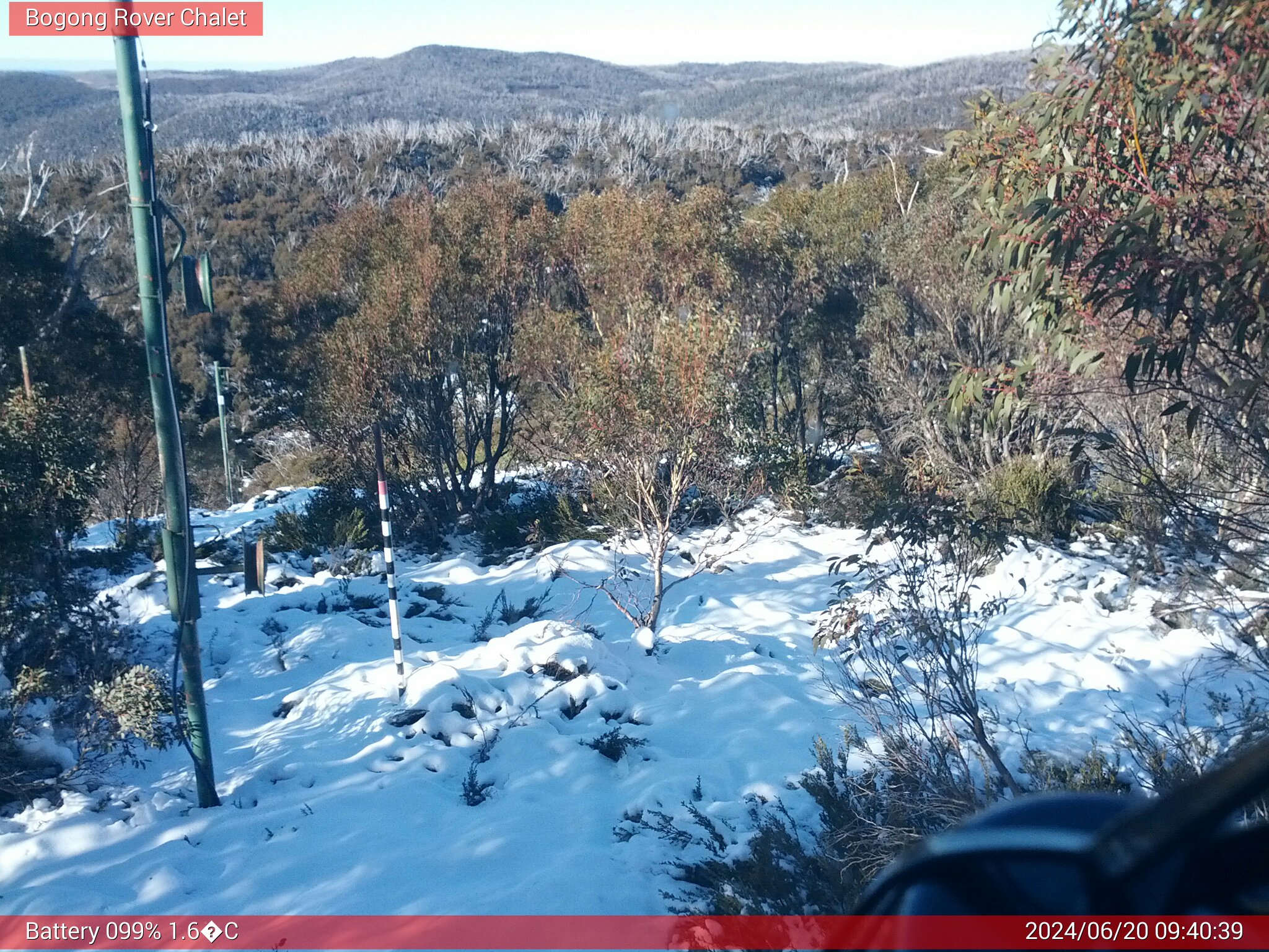 Bogong Web Cam 9:40am Thursday 20th of June 2024