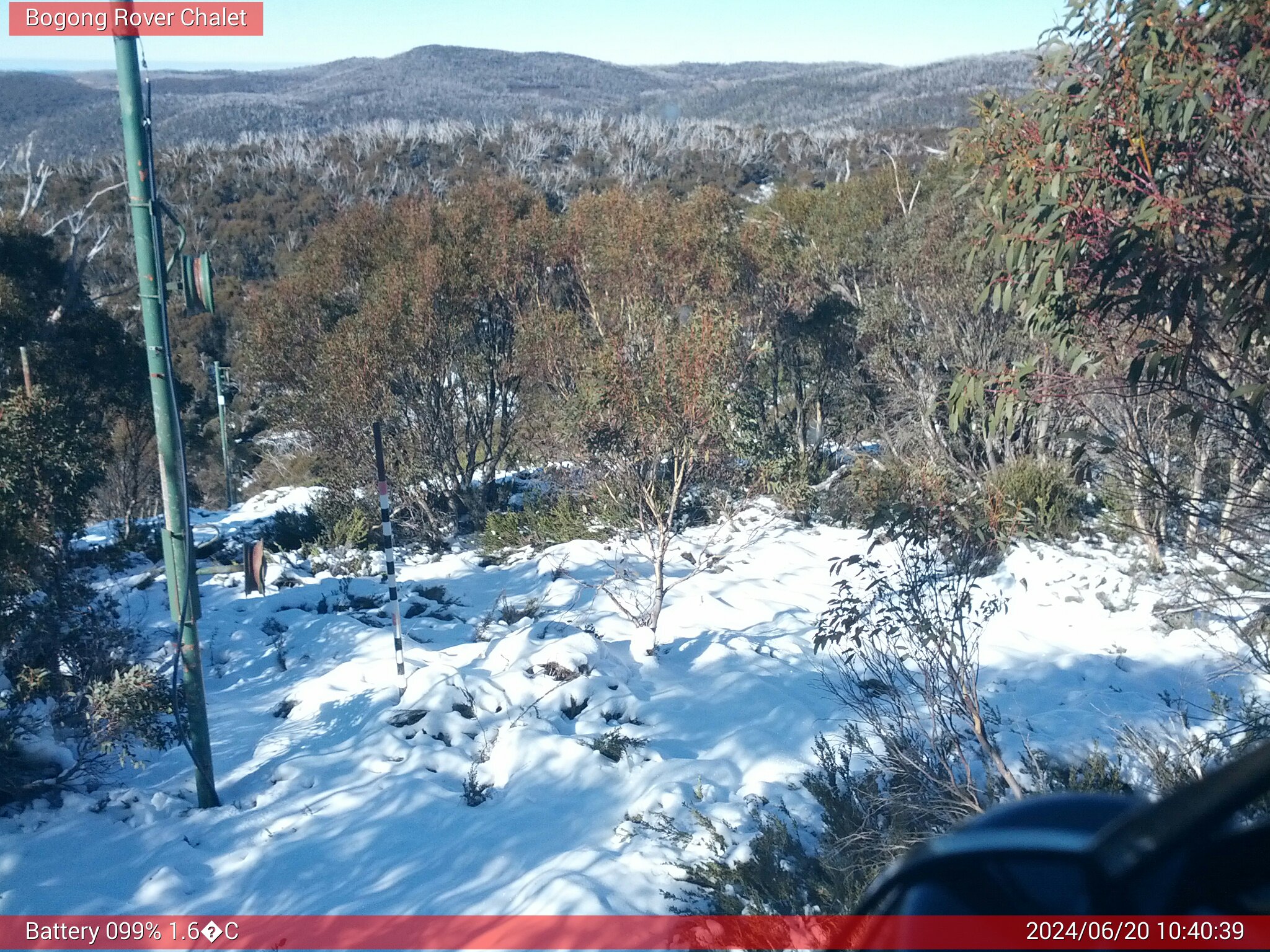 Bogong Web Cam 10:40am Thursday 20th of June 2024