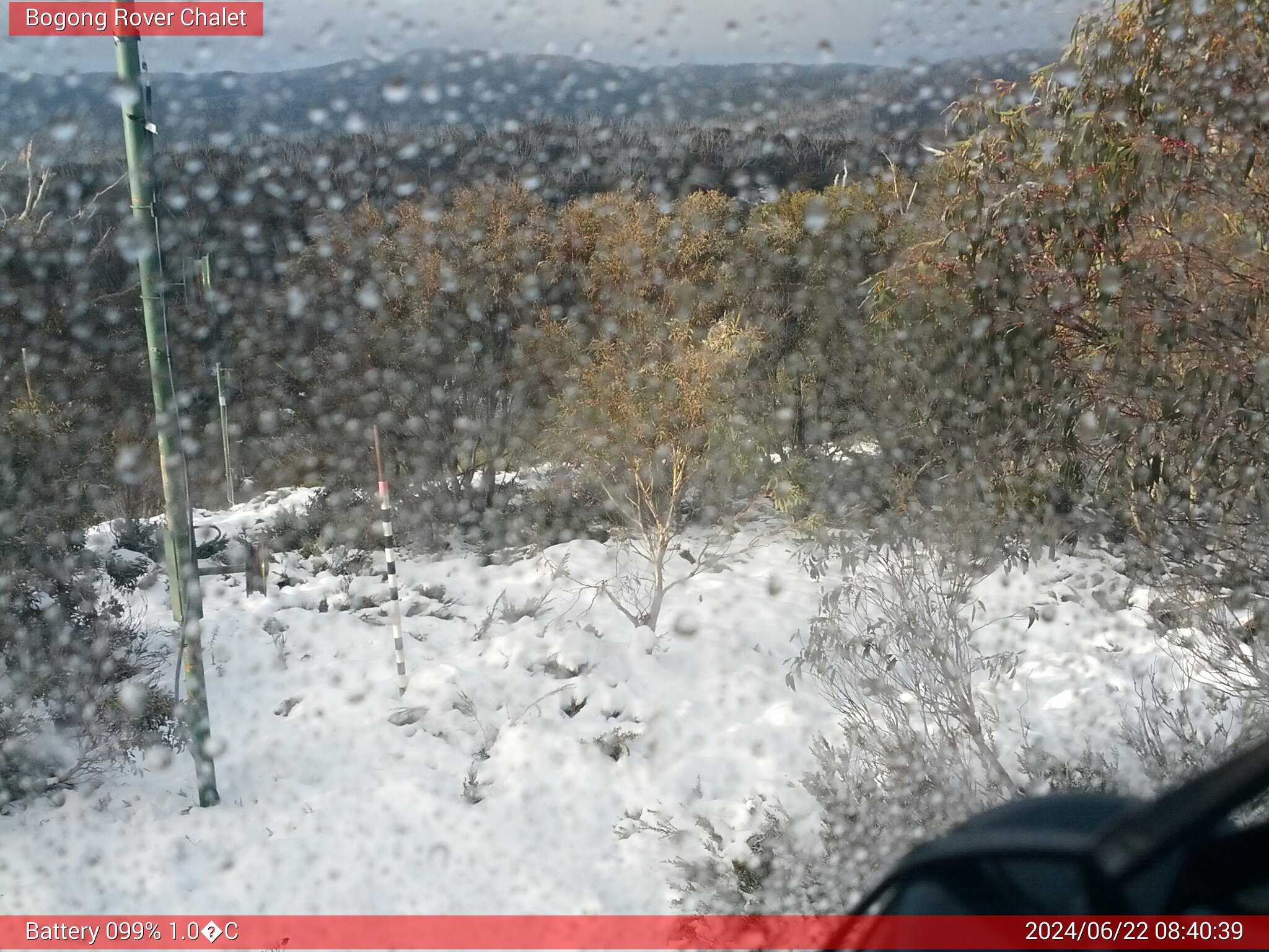 Bogong Web Cam 8:40am Saturday 22nd of June 2024