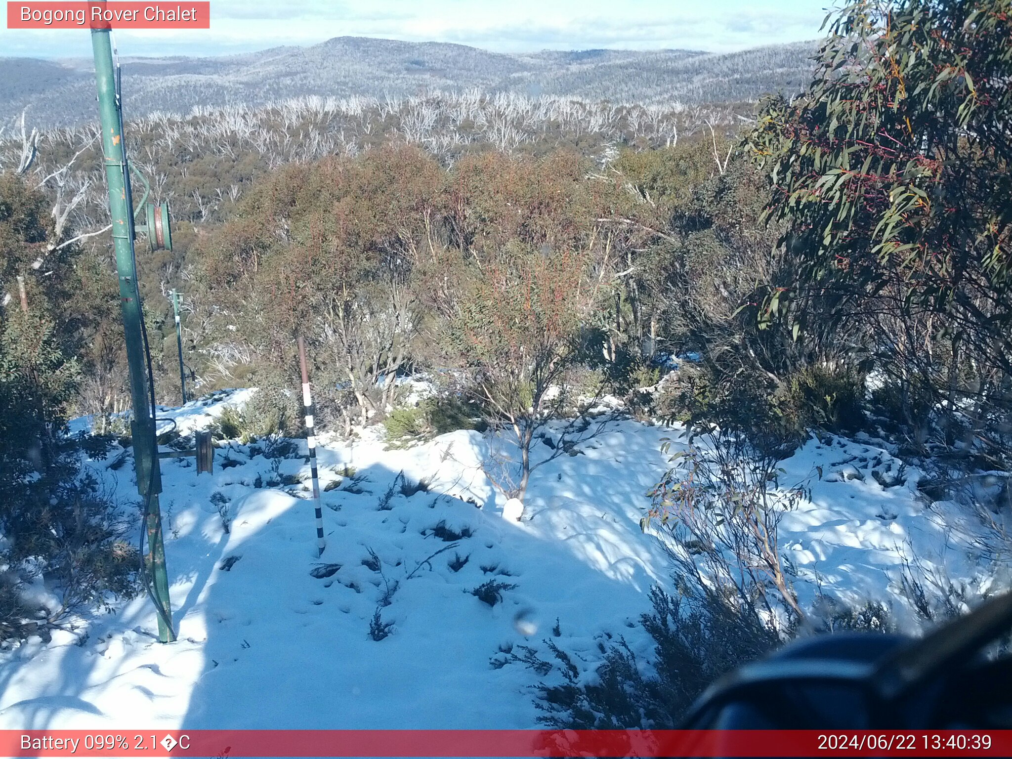 Bogong Web Cam 1:40pm Saturday 22nd of June 2024