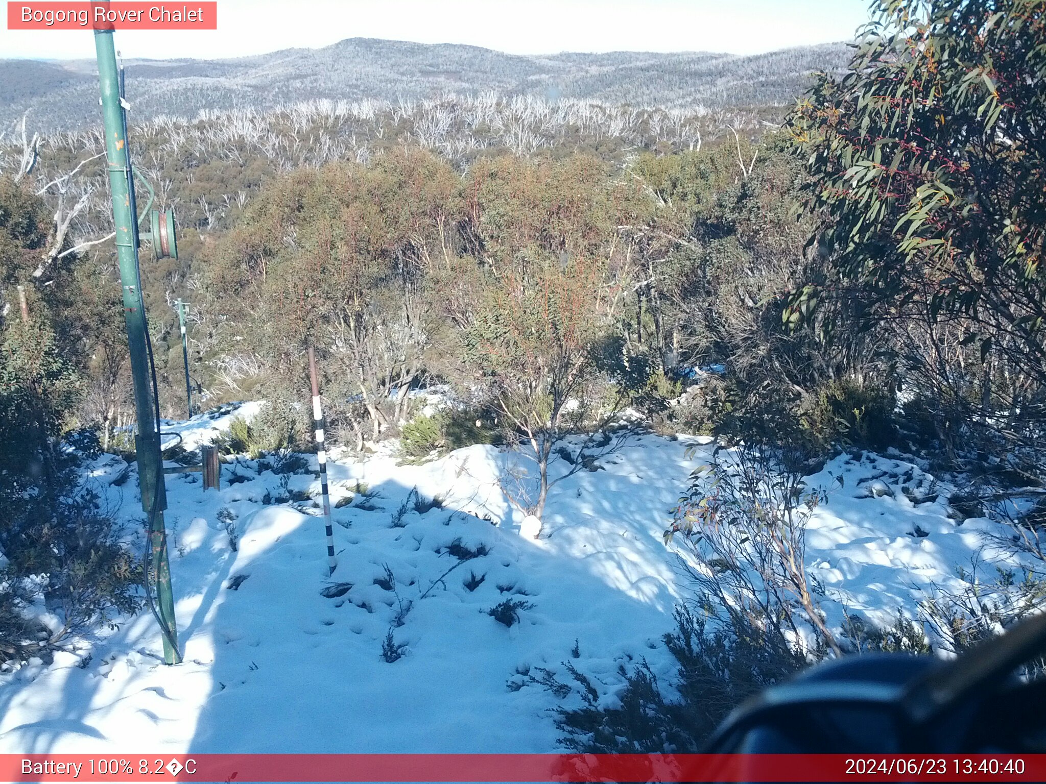 Bogong Web Cam 1:40pm Sunday 23rd of June 2024