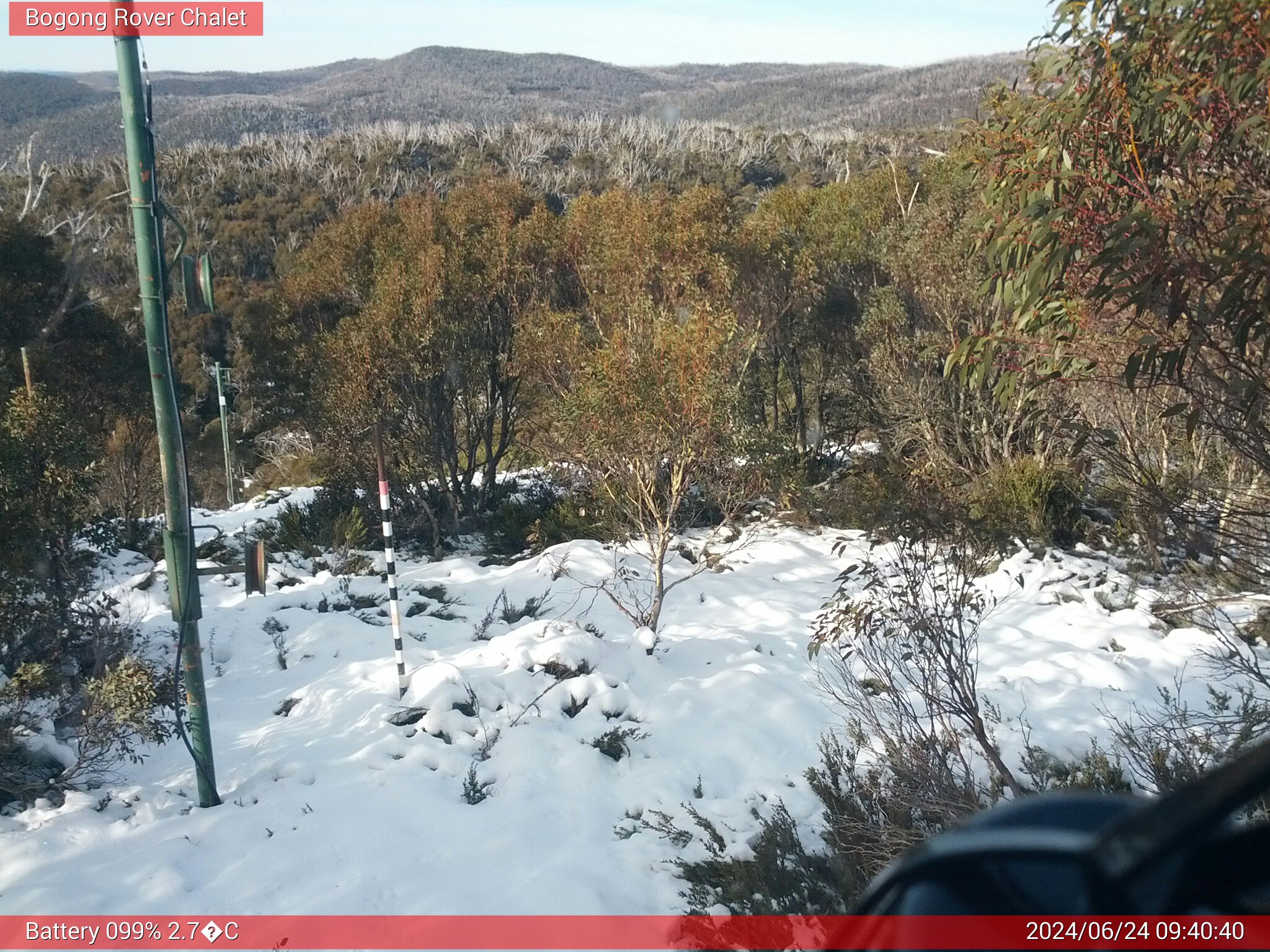 Bogong Web Cam 9:40am Monday 24th of June 2024