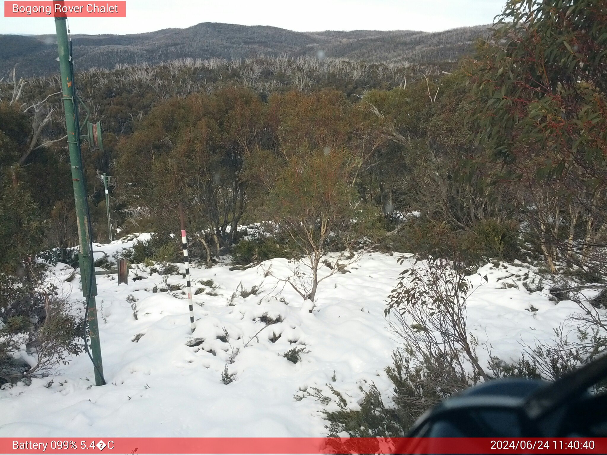 Bogong Web Cam 11:40am Monday 24th of June 2024