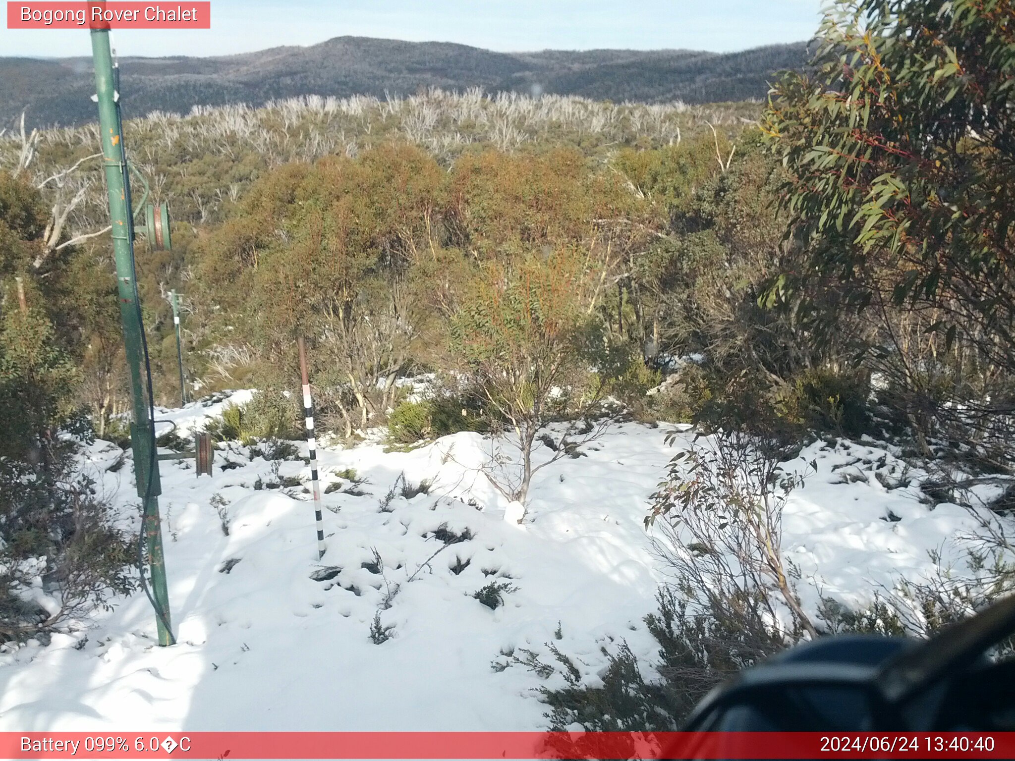 Bogong Web Cam 1:40pm Monday 24th of June 2024