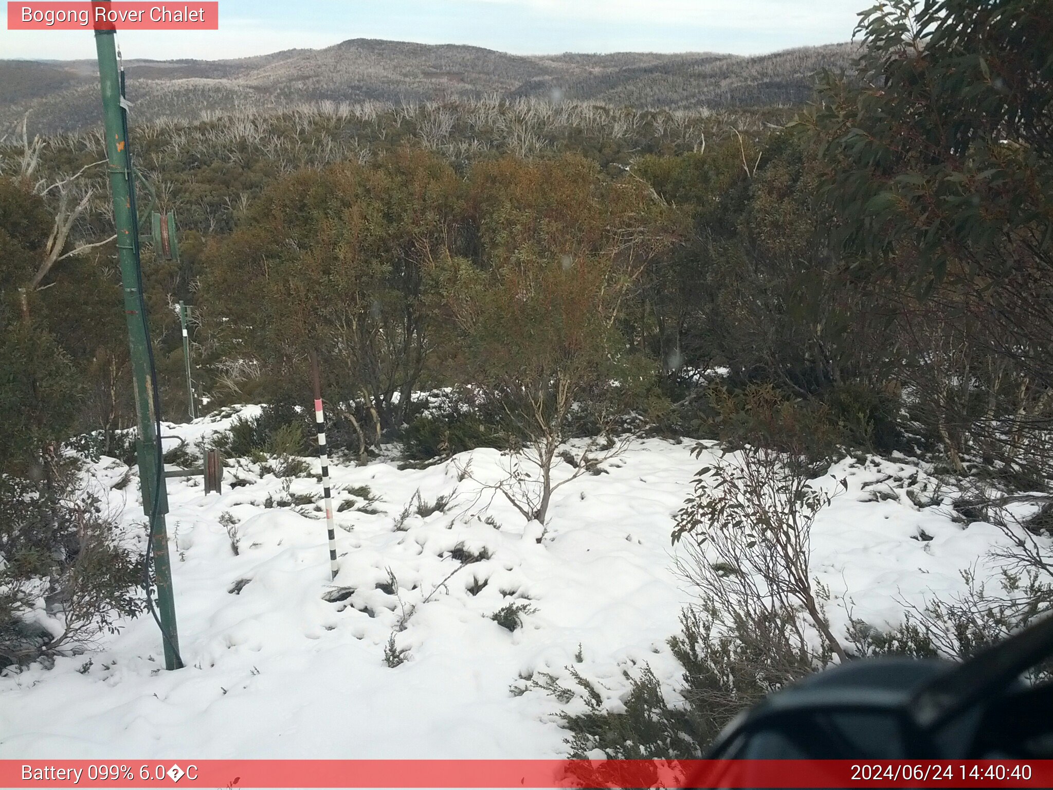 Bogong Web Cam 2:40pm Monday 24th of June 2024