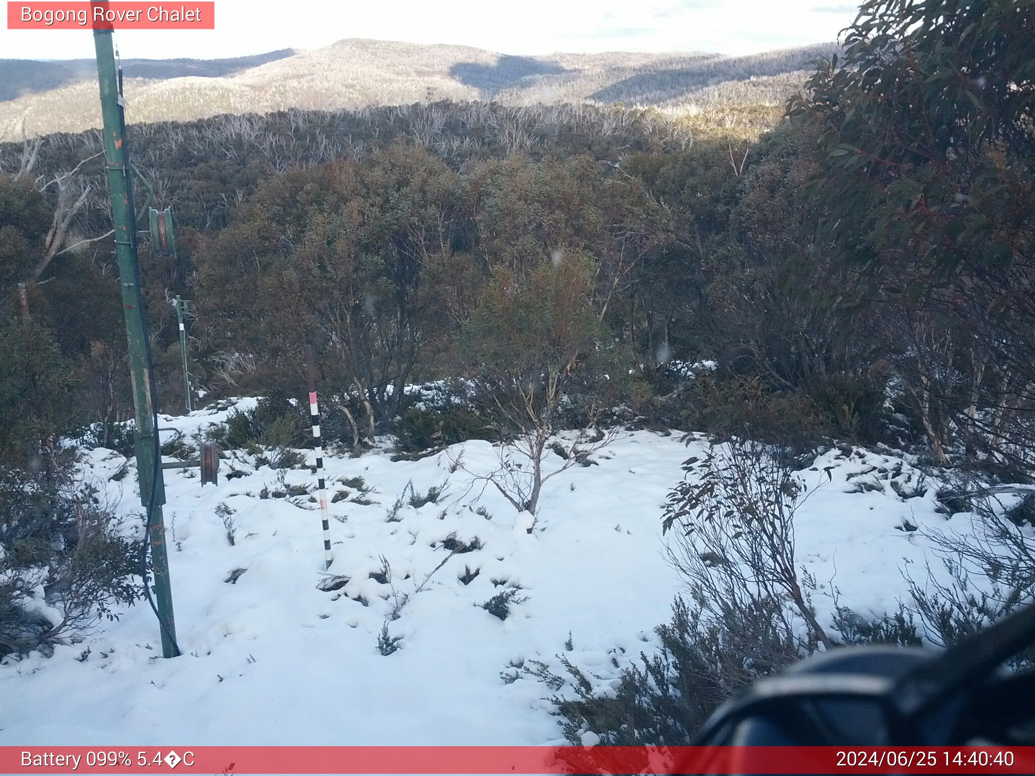 Bogong Web Cam 2:40pm Tuesday 25th of June 2024