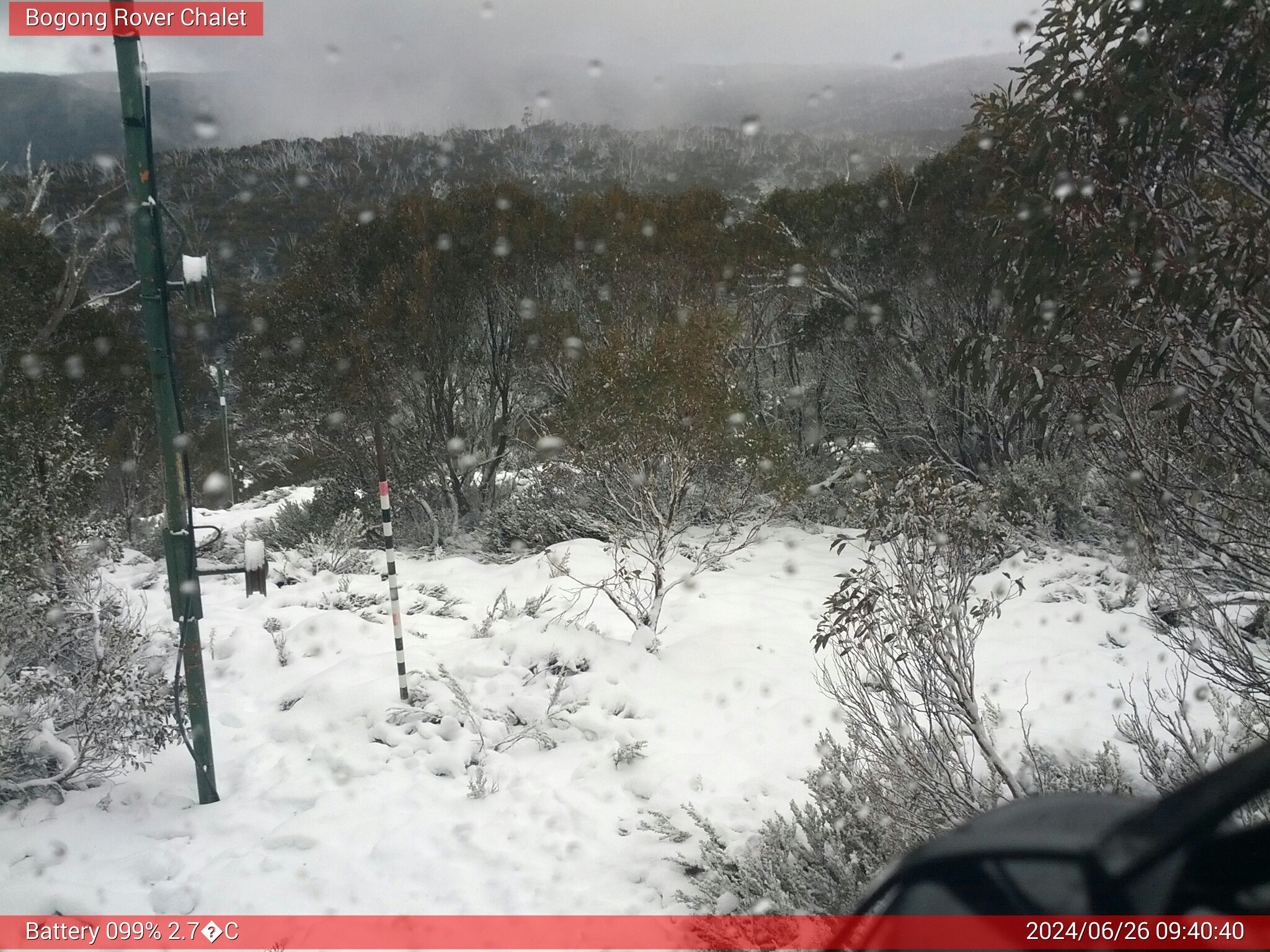 Bogong Web Cam 9:40am Wednesday 26th of June 2024