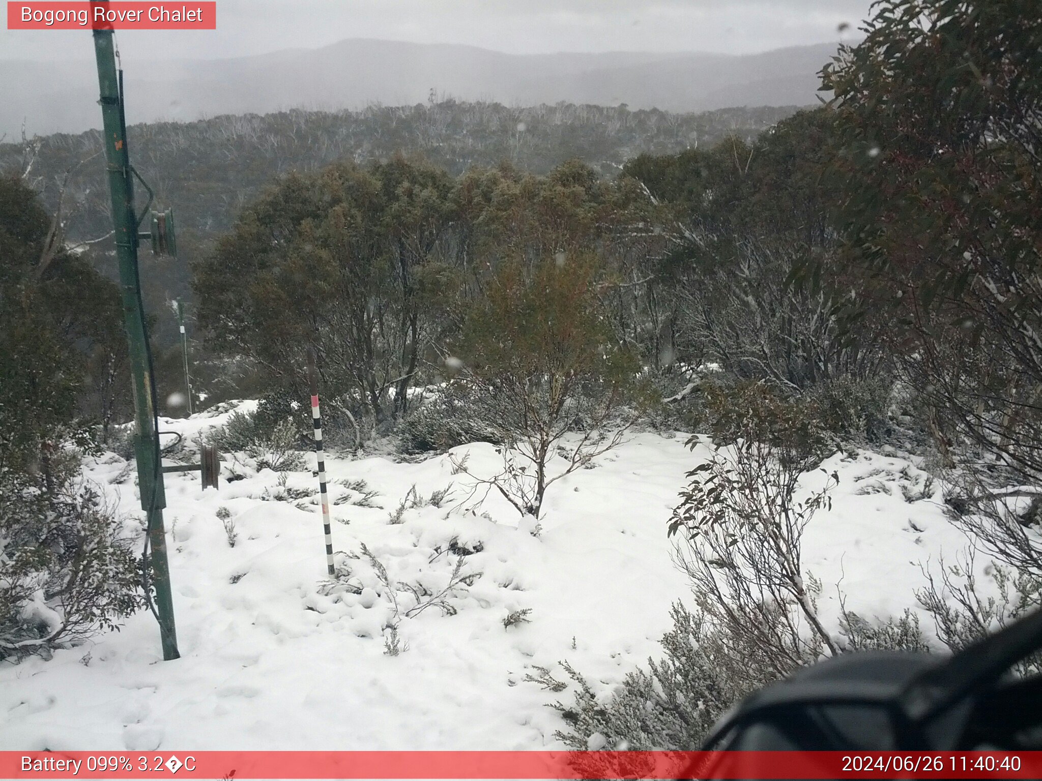 Bogong Web Cam 11:40am Wednesday 26th of June 2024