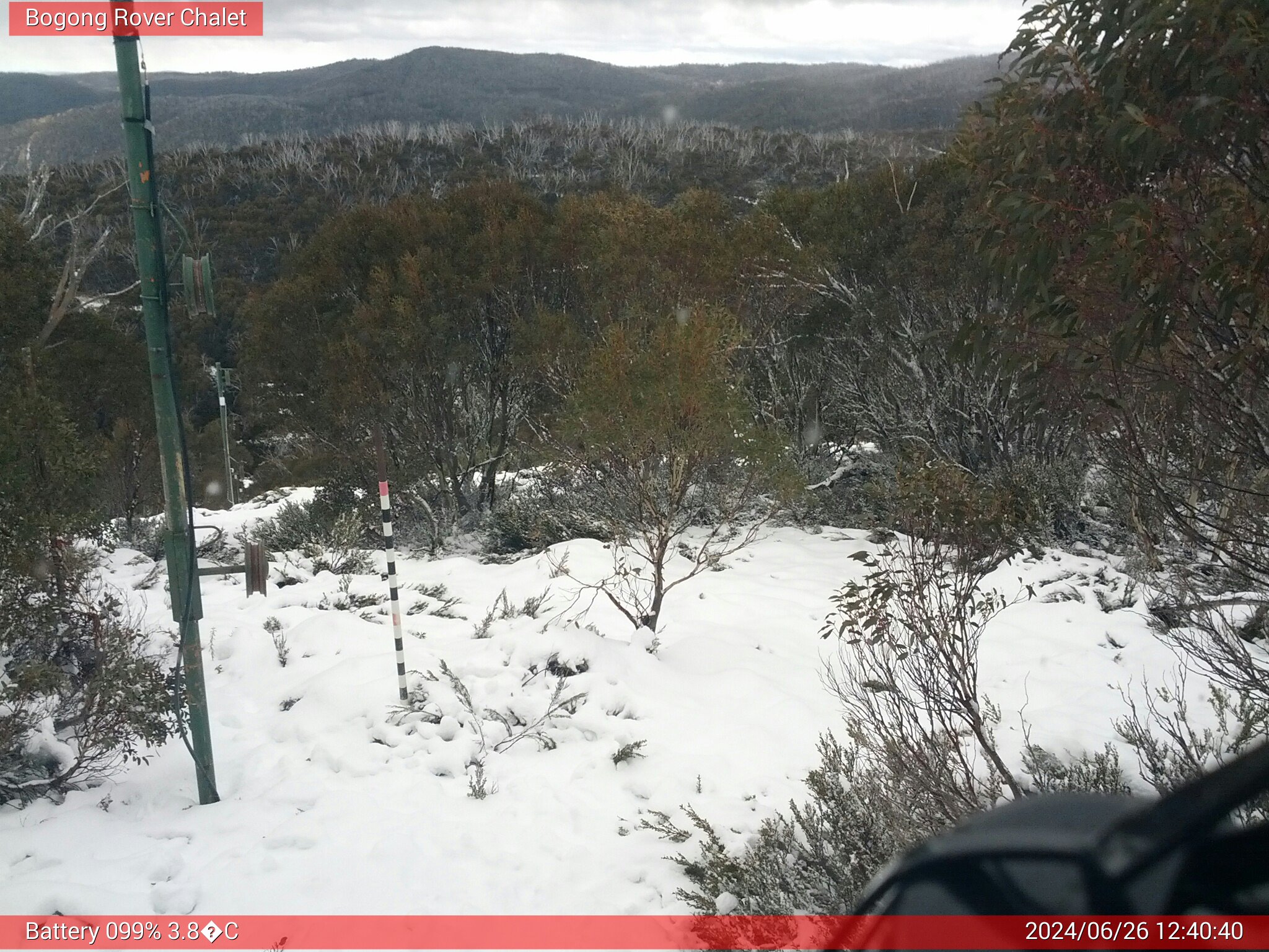 Bogong Web Cam 12:40pm Wednesday 26th of June 2024